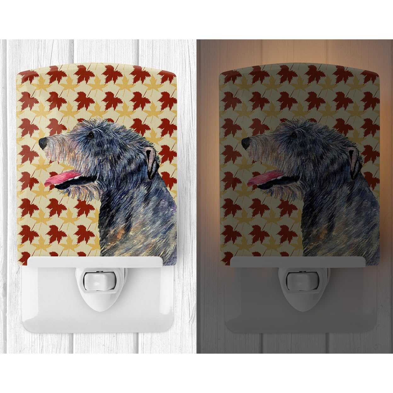 Carolines Treasures Ceramic Night Light, Irish Wolfhound Portrait, UL-Certified, 6x4x3in, Multicolor, Model SS4350CNL