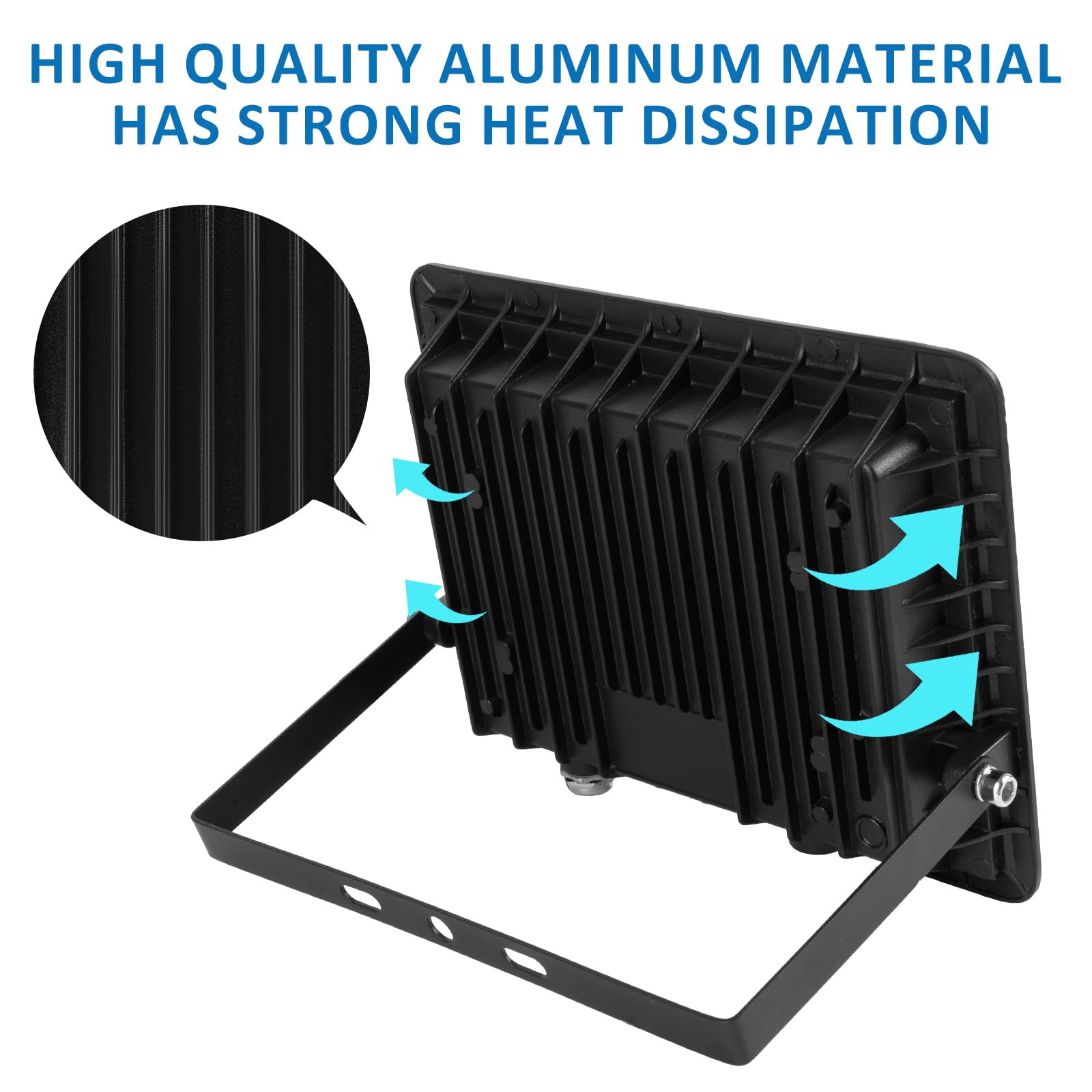 Zhpingmx 50W Led Flood Light Outdoor, 5000Lm Super Bright Floodlight Outside Work Lightwith Plug, 6500K Daylight White Led Flood