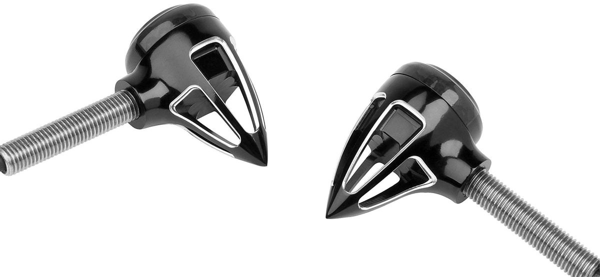 Arlen Ness 12-717 1In. Billet Bullet Lights - Black Housing/Amber Lens
