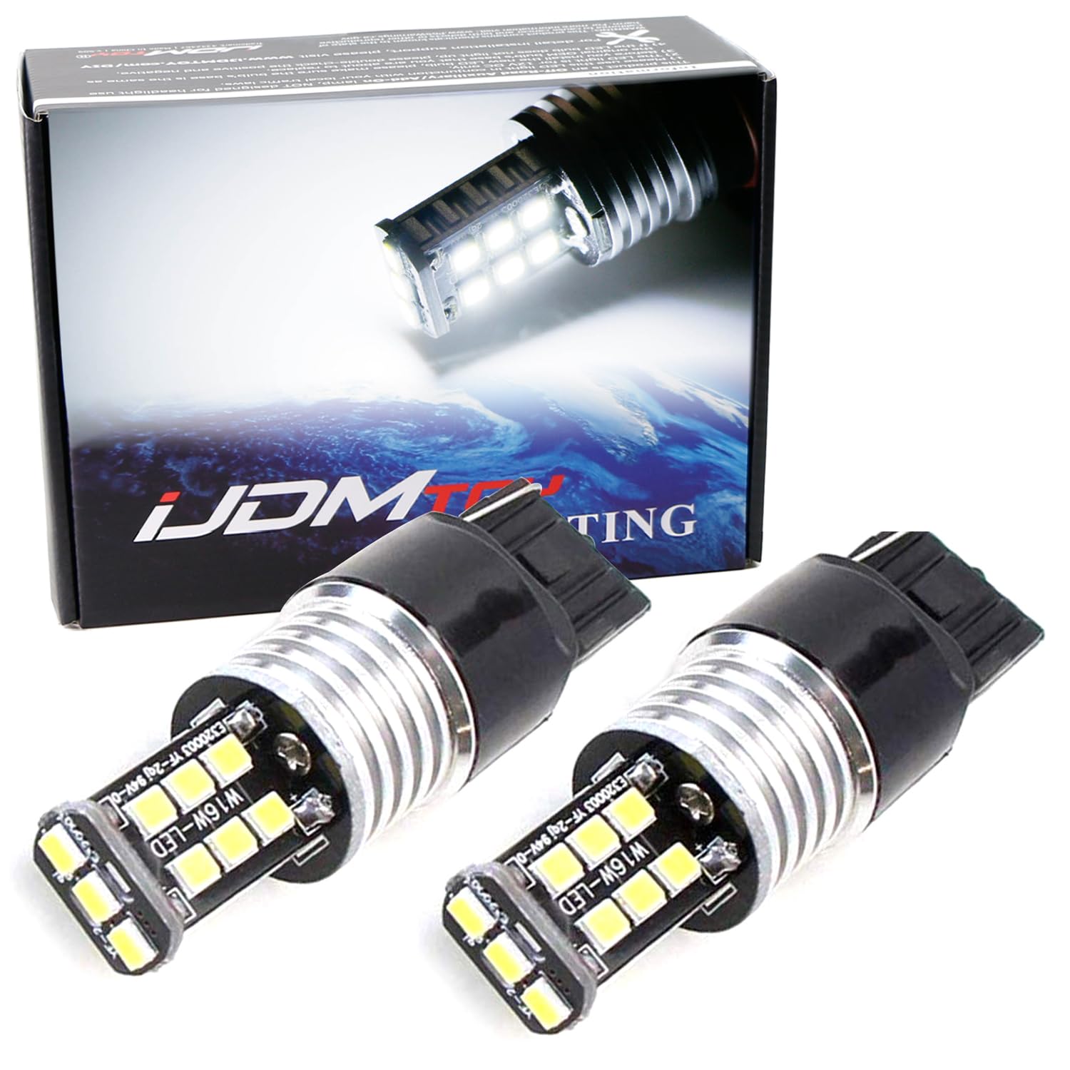 iJDMTOY Xenon White Daytime Running Lights for 2012-2015 Volkswagen Passat, Fit Halogen Headlamps Only