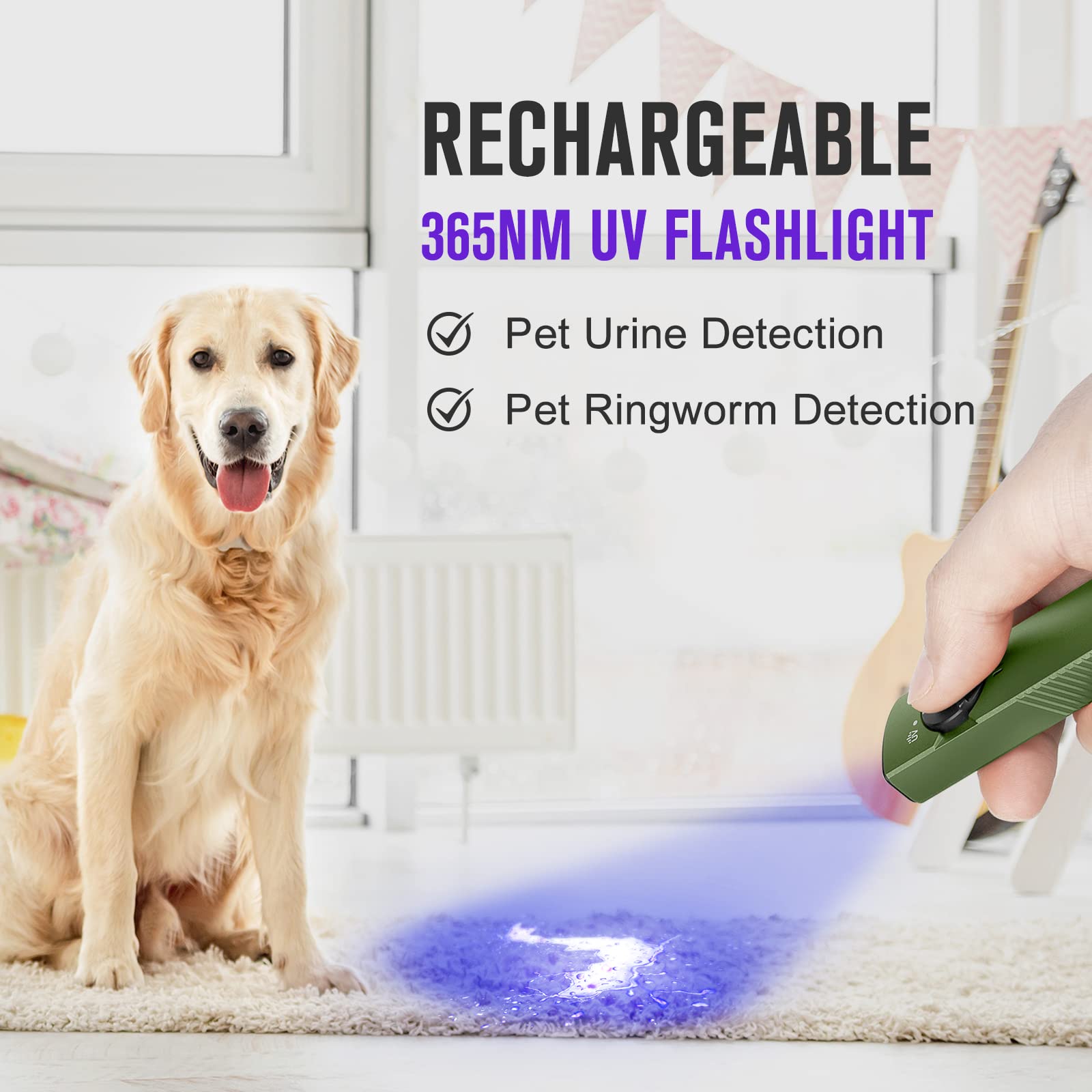 OLIGHT Arkfeld UV Rechargeable EDC Flashlight, 1000 Lumens, 365nm Blacklight, OD Green, Model O-AKUV-ODGCW#US-FBA