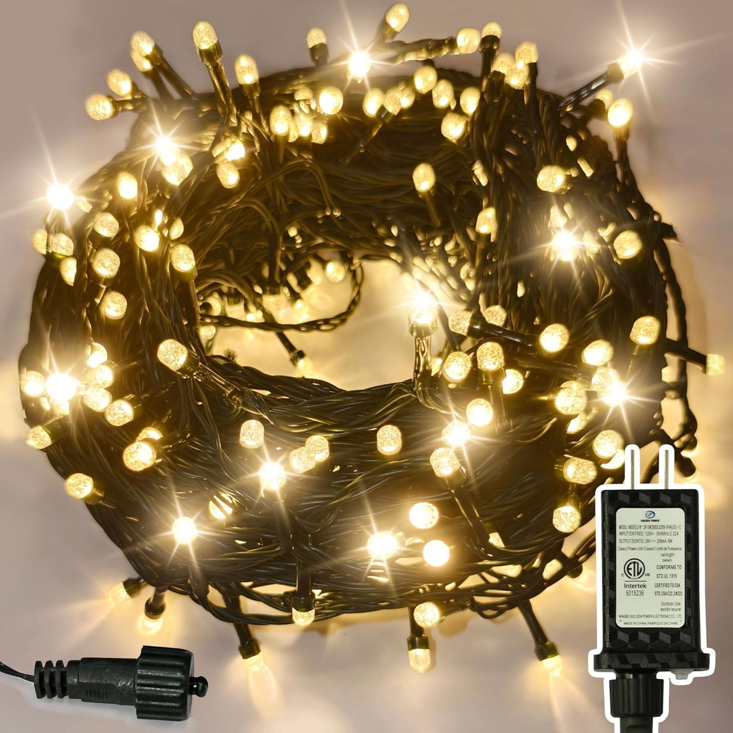 ULG Christmas Lights, 200 LED 66FT Multicolor Mini String Lights for Xmas Tree Decorations Outdoor/Indoor, Waterproof Fairy Ligh