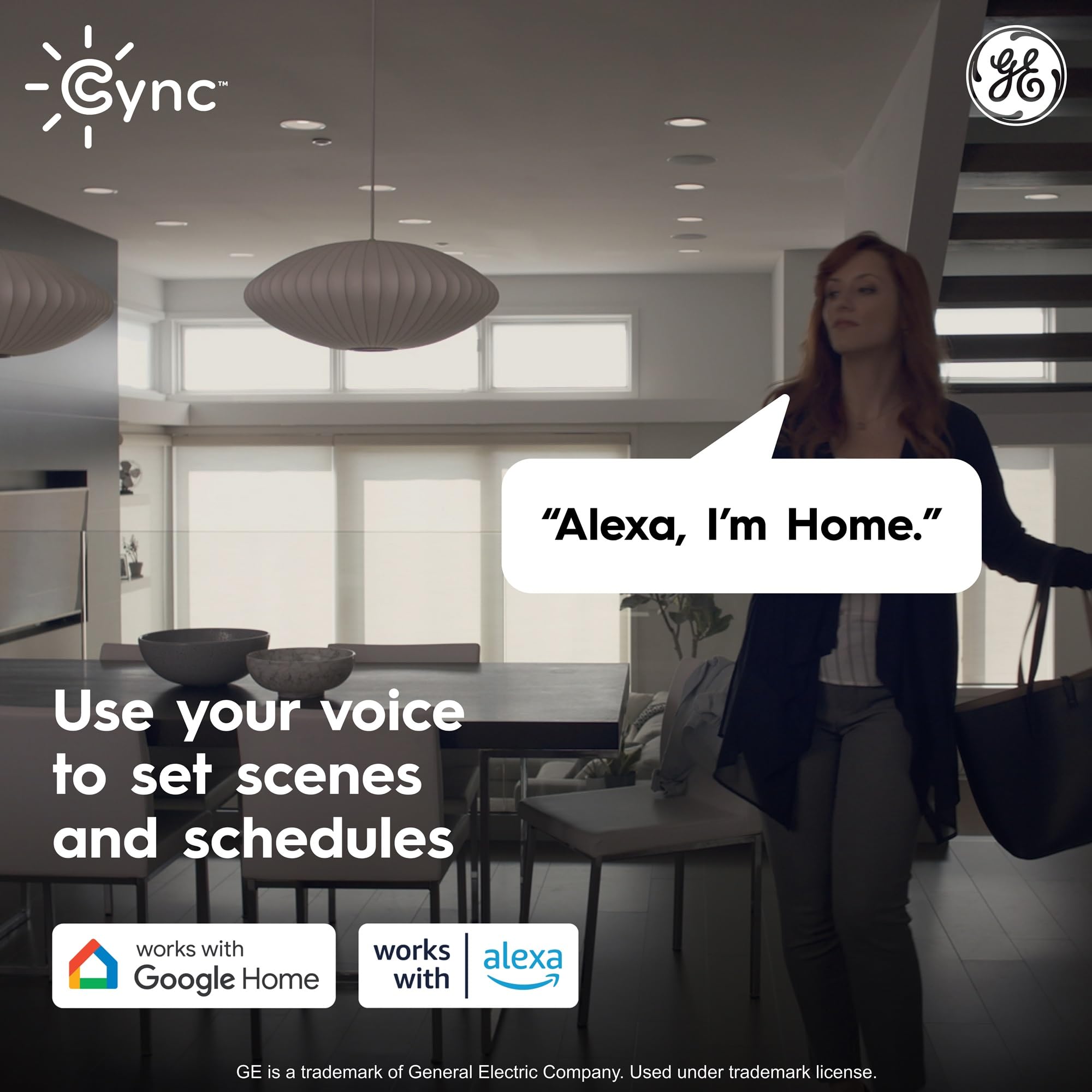 Cync GE Reveal Smart LED Recessed Downlight, WiFi Color Changing, 6in, 2-Pack, Matter Compatible, Works with Alexa & Google Home