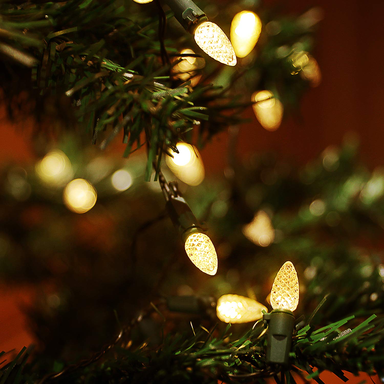 Asenek Battery Operated String Lights - 18Ft 50 Led C3 String Lights Christmas Lights Battery Powered String Lights For Indoor O