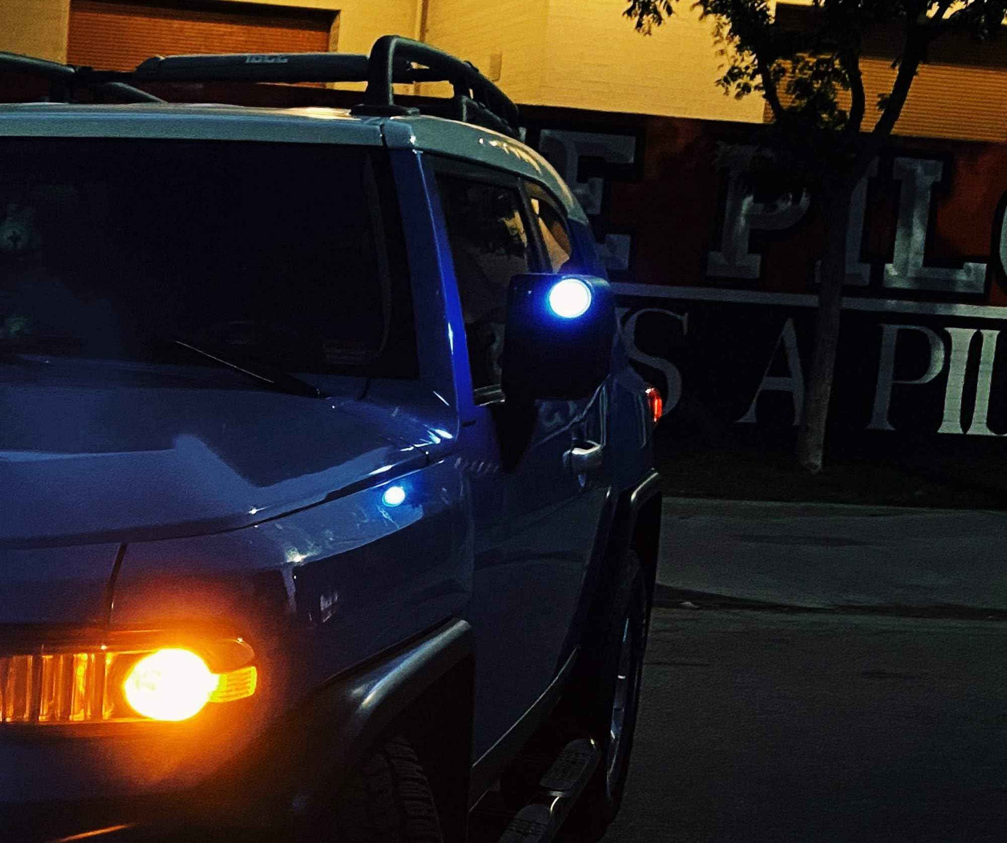 Ijdmtoy Jdm Ultra Blue 4-Smd High Power Led Side Mirror Replacement Bulbs Compatible With 2007-2014 Toyota Fj Cruiser