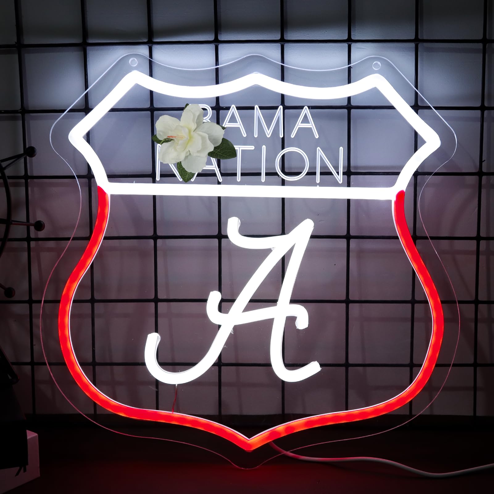 Balanar College Team Logo Led Neon Light Up Sign Dimmable University Neon Sign For Wall Decor Football Led Lights Signs For Room Decor Dorm Decoration For College Students Gifts For Sport Fans