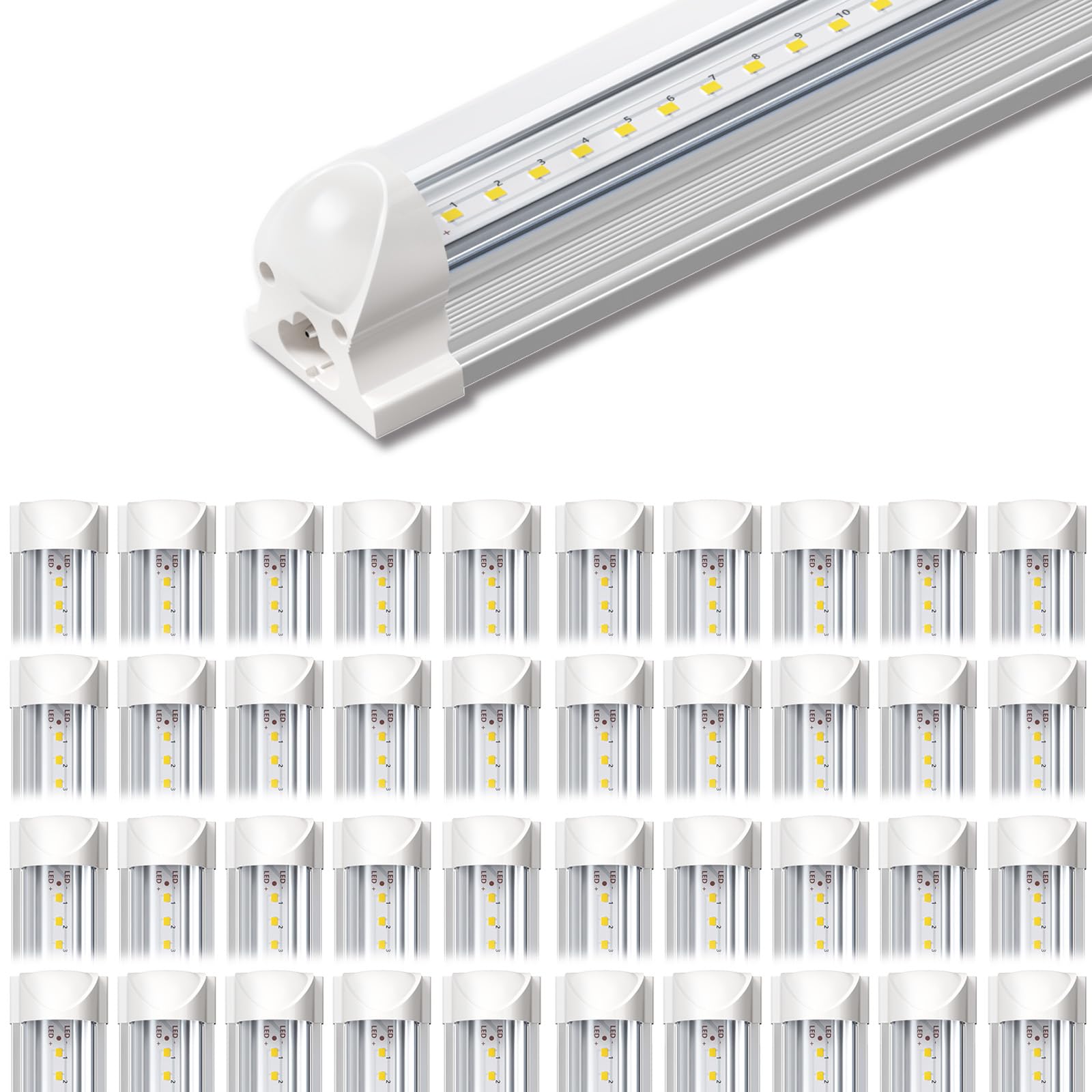 SHINESTAR LED Shop Lights, 40W 5000LM, 4FT Integrated Fixture, Energy-Saving, White, 40-Pack