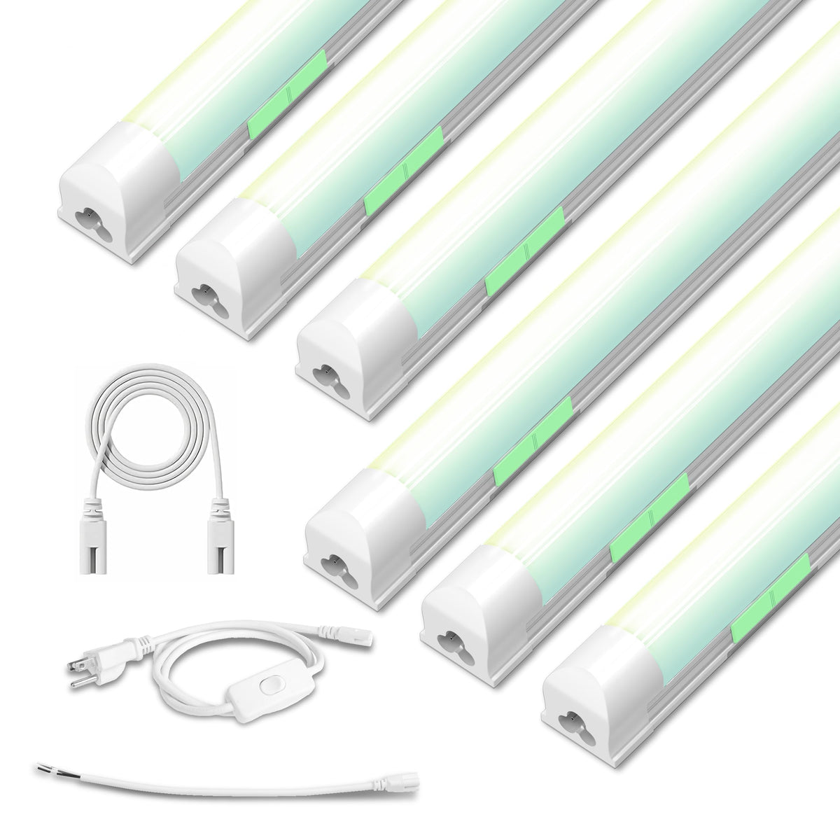 6 Pack 6Cct Dimmable 4Ft Led Shop Lights, 30W T8 Shop Light Led Triac Dimmable, 3000K/3500K/4000K/5000K/6000K/6500K Selectable,
