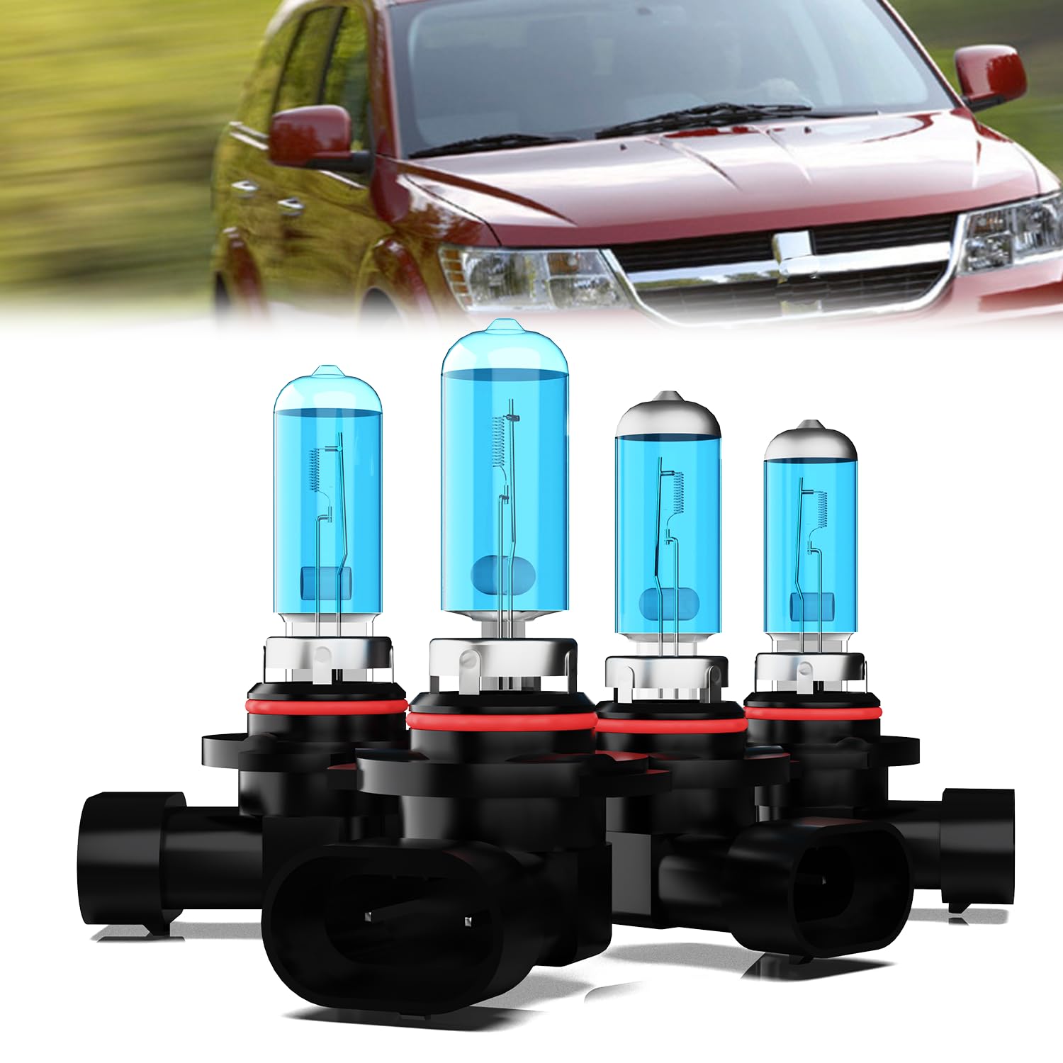 TTDBDAN Headlight Bulbs Compatible with 2011-2018 Dodge Journey Halogen Headlights,9005/HB3/H10 High Beam & 9006/HB4 Low Beam Ha