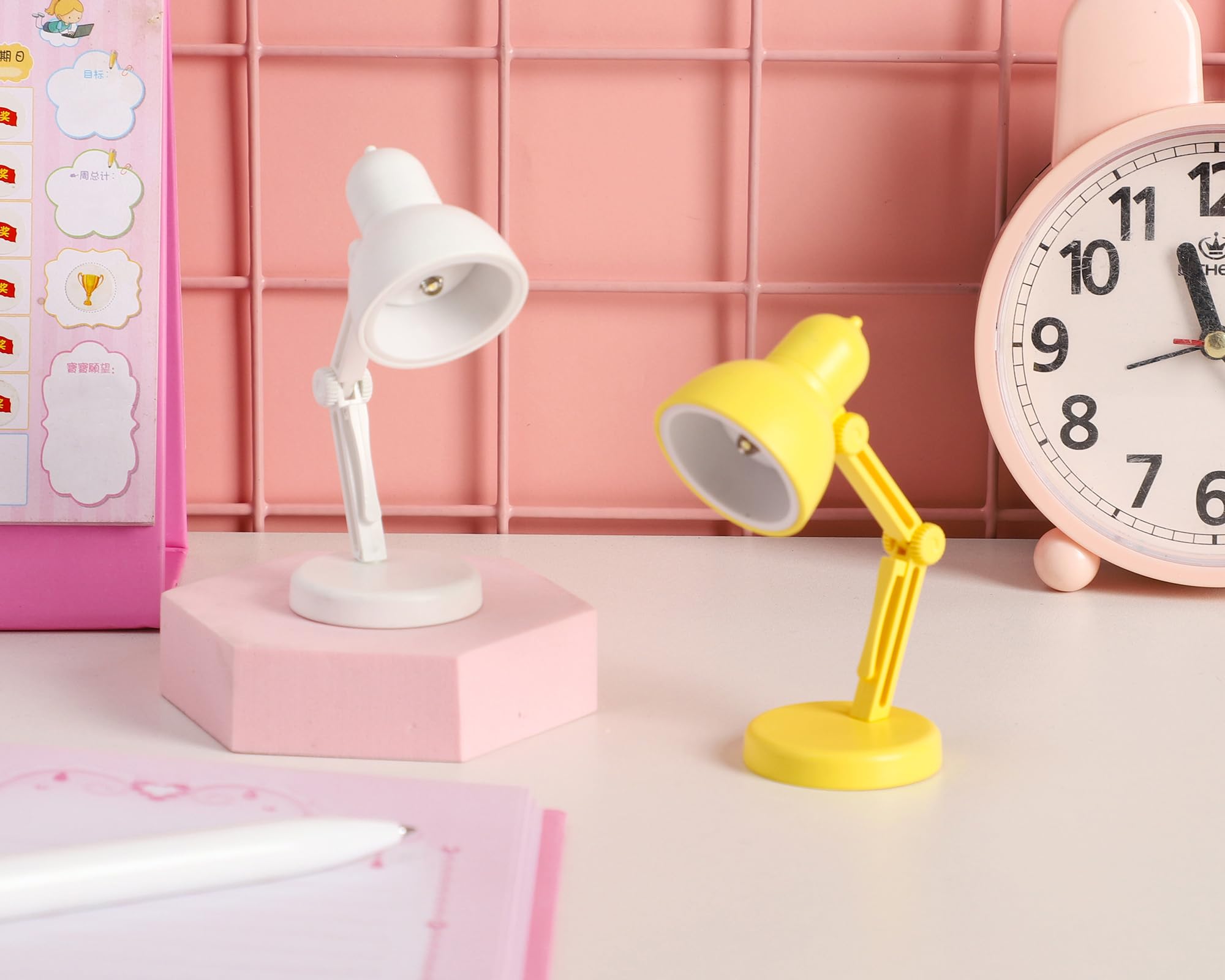 Omeet LED Mini Table Lamp - Foldable Night Reading Light, Portable, Eye Protection, LD02 White, Model OMNLA114G