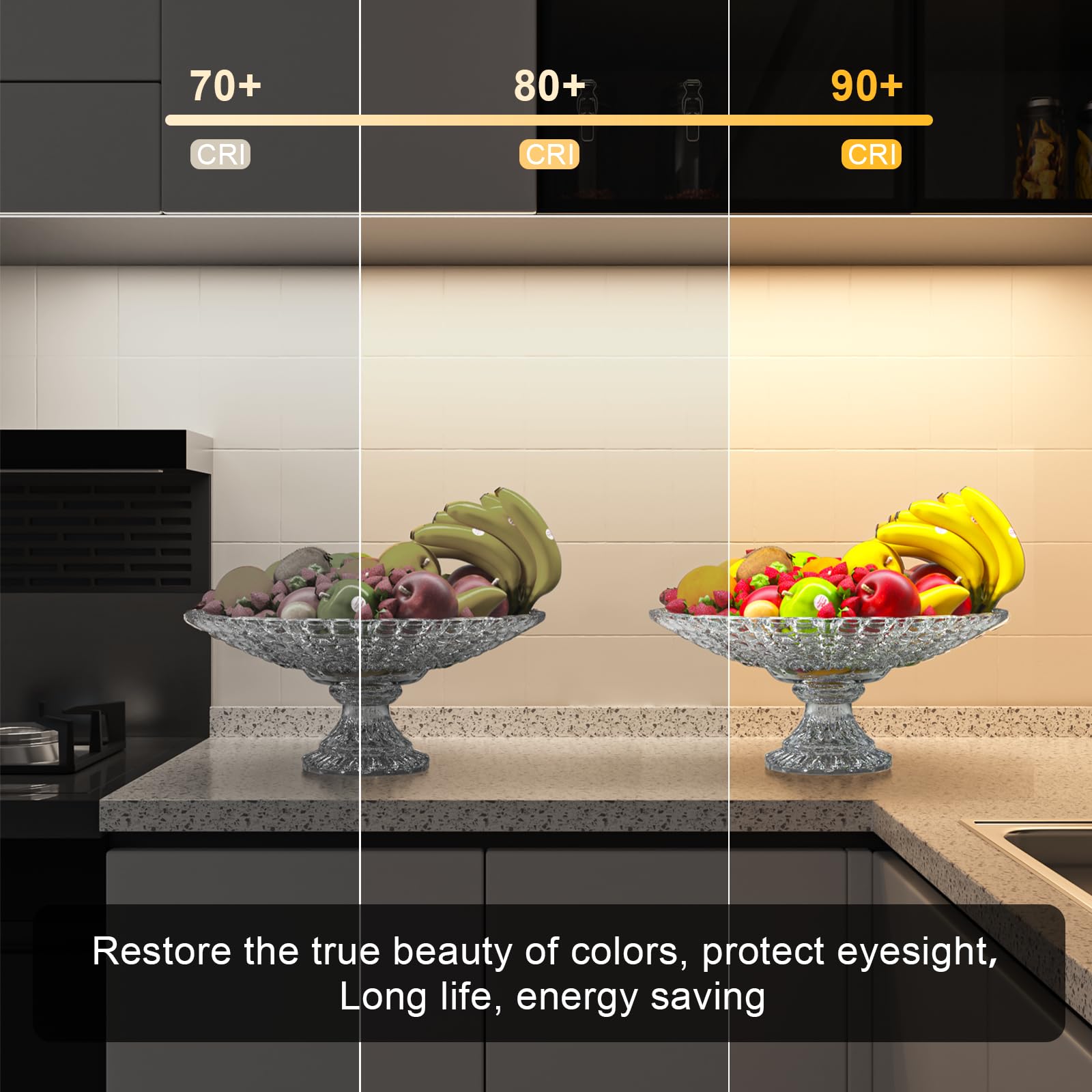 Wobane Under Cabinet Lighting,Flexible Cob Led Strip Light,Under Counter Lights For Kitchen,Mirror, Ceiling,Room,Tv,Shelf,Closet