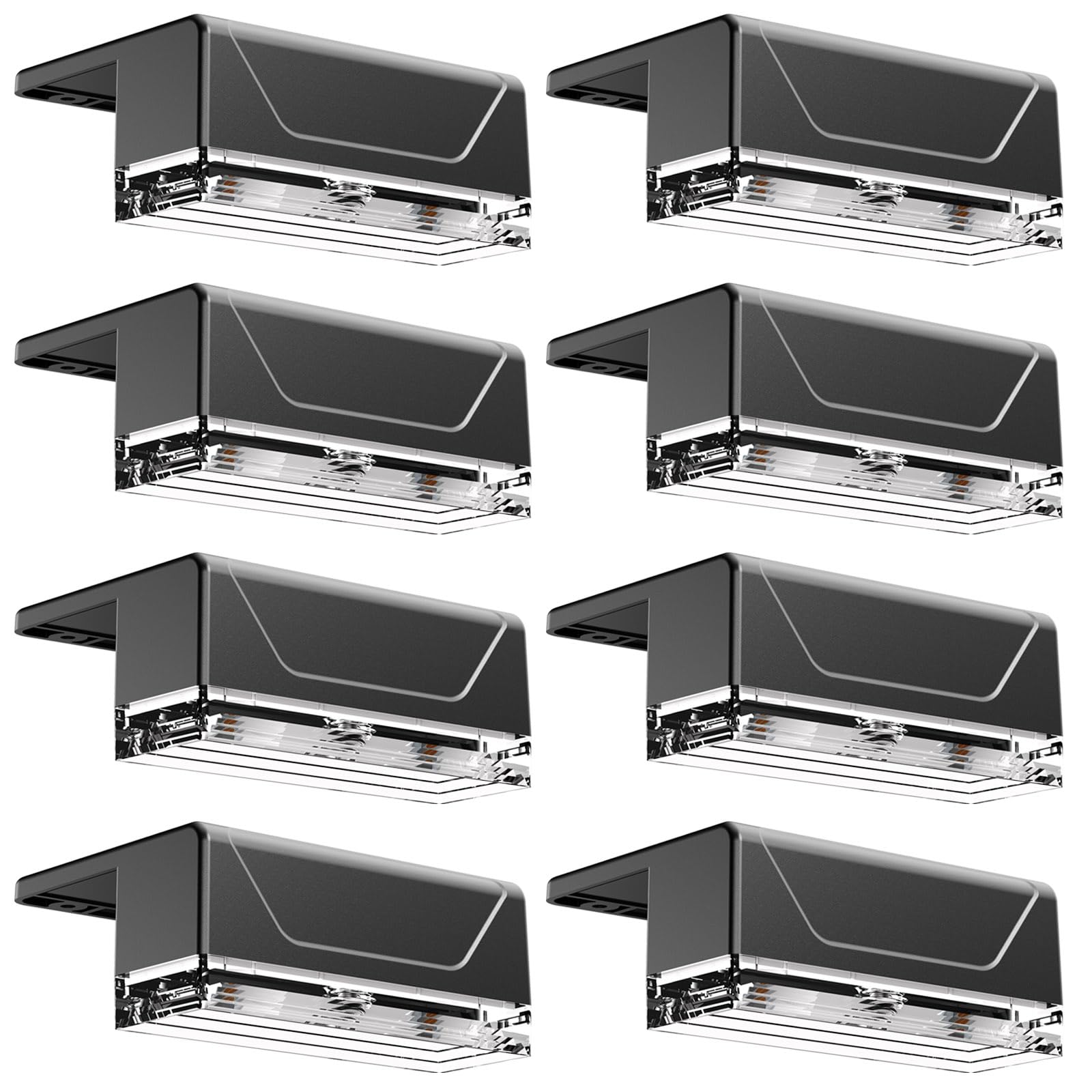 Solar Fence Lights Outdoor - 3000/4000/6000K 3 Mode, IP65 Waterproof Fence Lights Solar Powered, Dusk to Dawn Solar Light for Ou