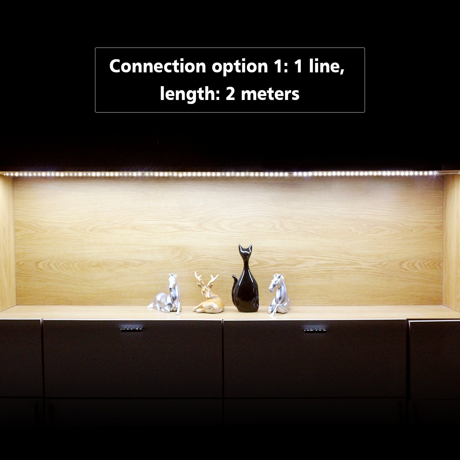WOBANE LED Under Cabinet Lighting Kit, 1200lm, 6.6ft, Copper, 6000K White, Model CS2, Flexible Ribbon Lights for Kitchen and Showcase