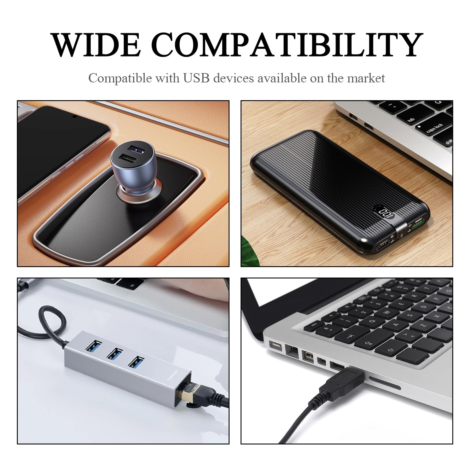 Hovom 4Pcs Usb Led Car Interior Atmosphere Lamp  Portable Mini Car Led Night Light Decoration  Plug-In Usb Automotive Ambient Lighting Kit  Universal For Cars Suvs Trucks Rvs (Ice Blue)