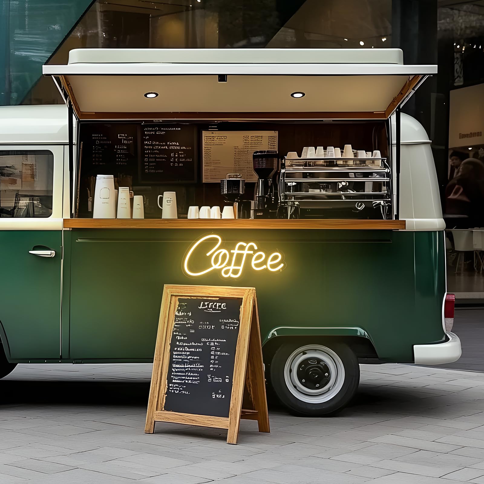 Kanaya Warm White Coffee Led Neon Sign - Usb Powered Wall Decor For Kitchen, Bar, Office, 15 Inch