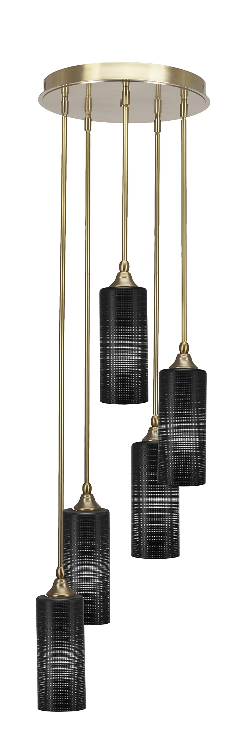Empire 5 Light Cluster Pendalier in New Age Brass Finish (2145-NAB-4099)