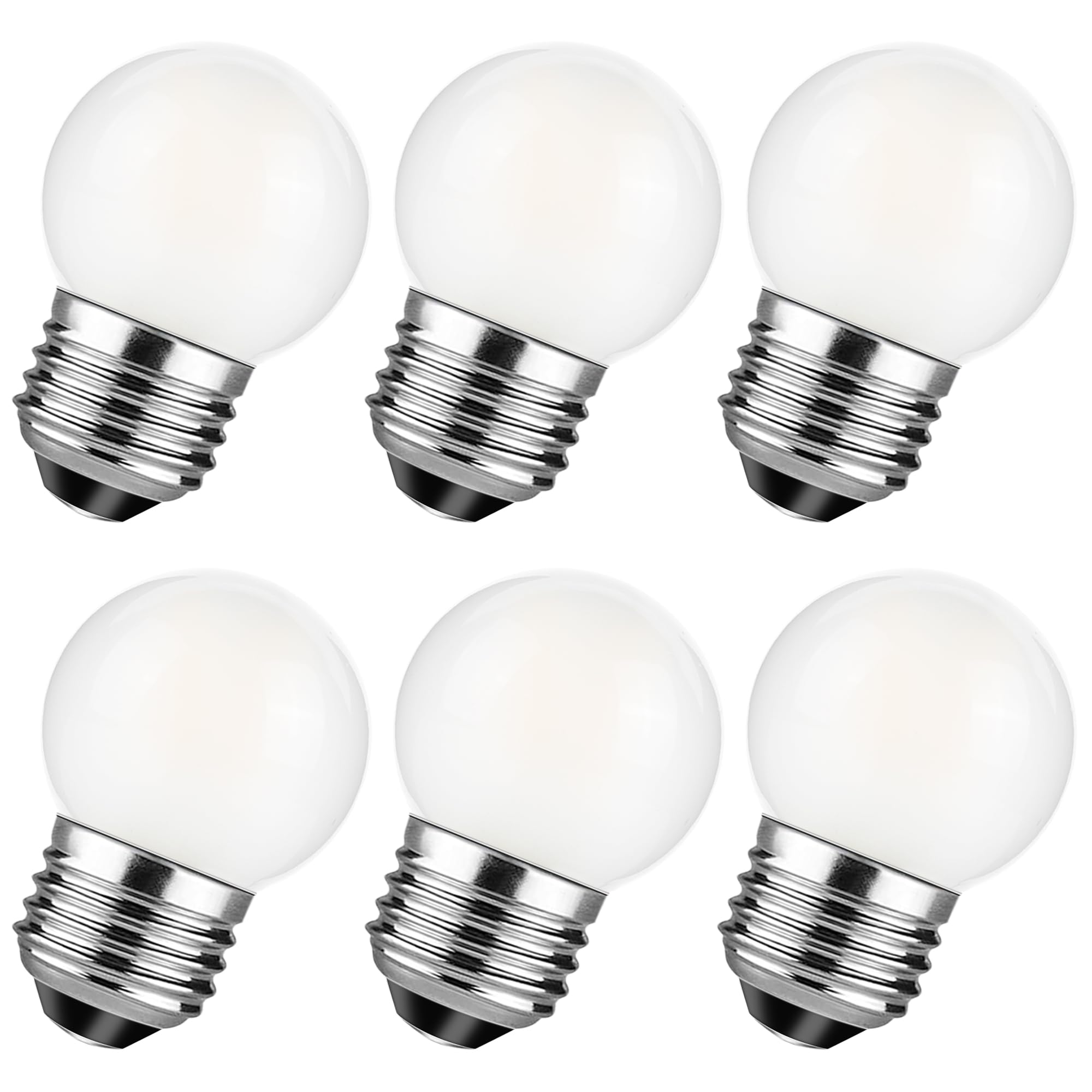 Guangyue Dimmable Led Edison Bulbs Low Wattage G40 3W Equivalent 25 Watt Light Bulbs Mini Globe Bulb For Vanity Bathroom Nightst