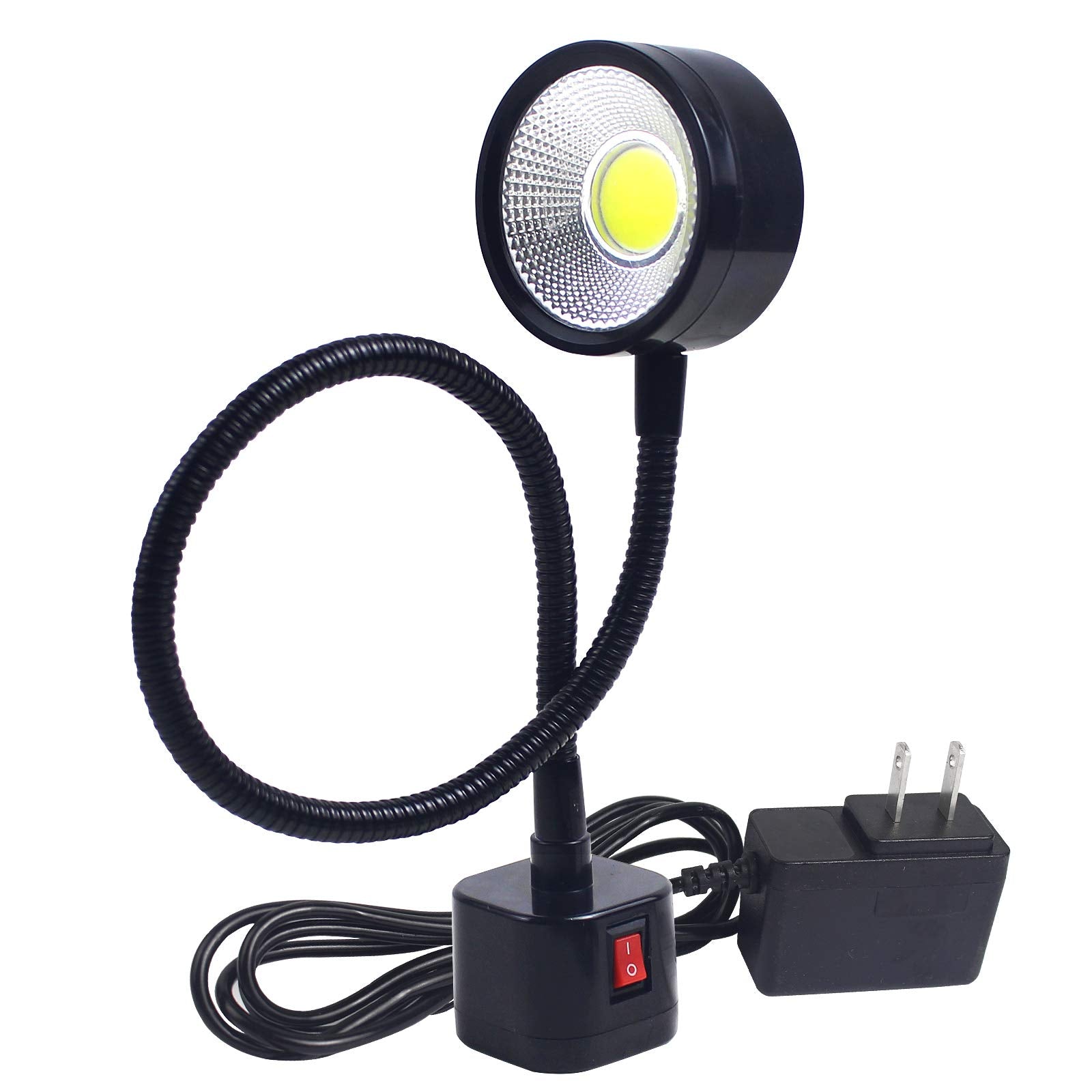 S SHUN CAN DA LED Magnetic Work Light, 500 Lumens, 300mm Flexible Gooseneck, ABS, Black, Model 6101