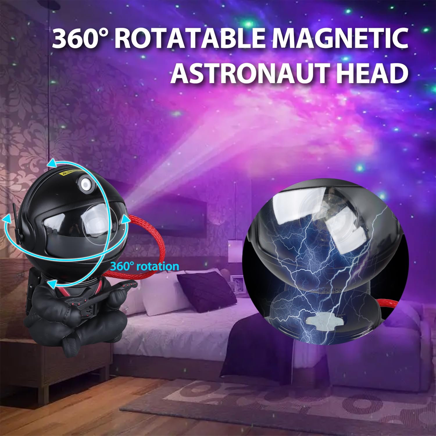 Astronaut Star Projector, Star Projector Galaxy Light For Kids,8 Modes Remote And 270? Adjustable Led Lights For Bedroom, Girls