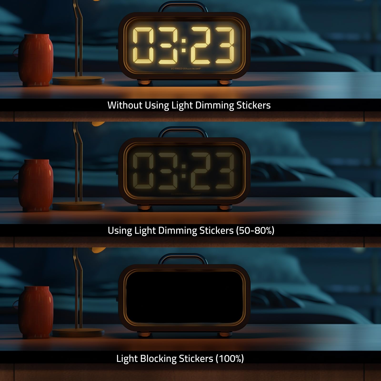 Jieheng Led Light Blocking And Dimming Stickers,4 Sheets Cover White And Black,Light Dimming Blocking Stickers,Blackout Stickers For Electronics (50% Dimming And 100% Blocking White And Black)