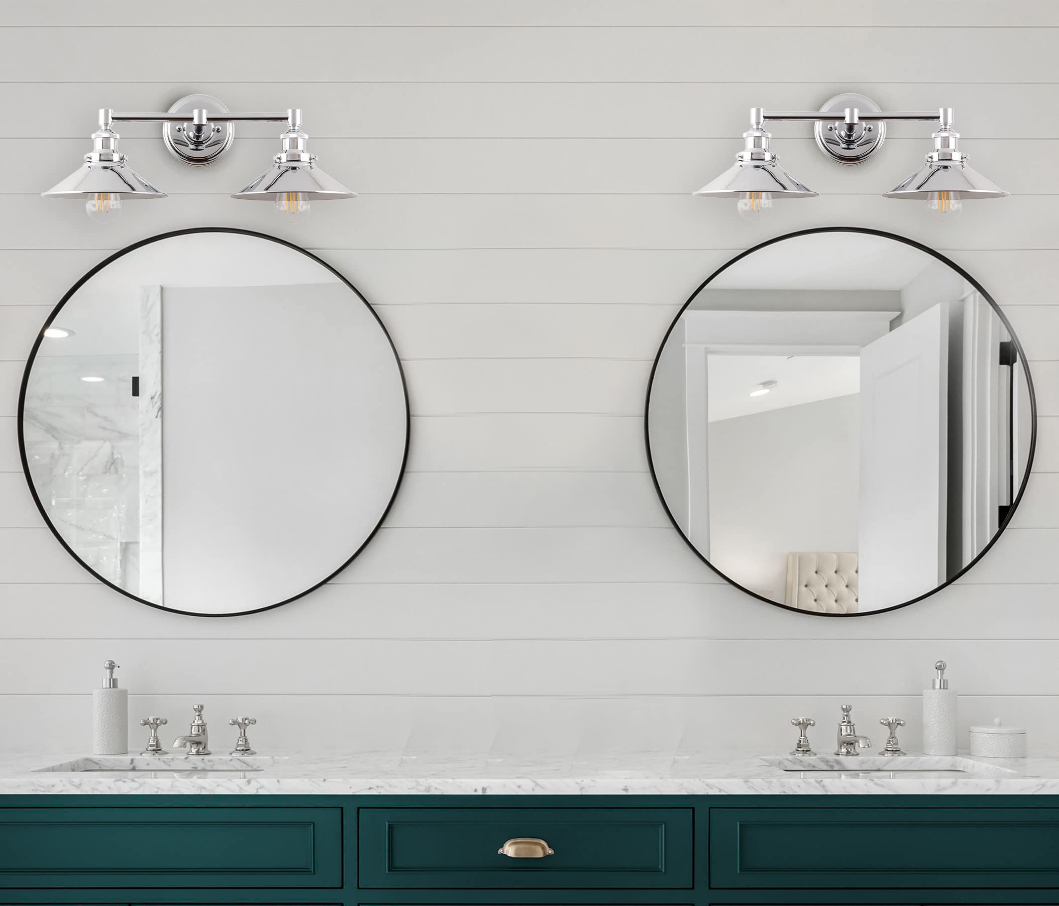 Linea Di Liara Andante 2 Light Bathroom Vanity Light Industrial Polished Chrome Bathroom Light Fixtures Above Mirror Bathroom Li