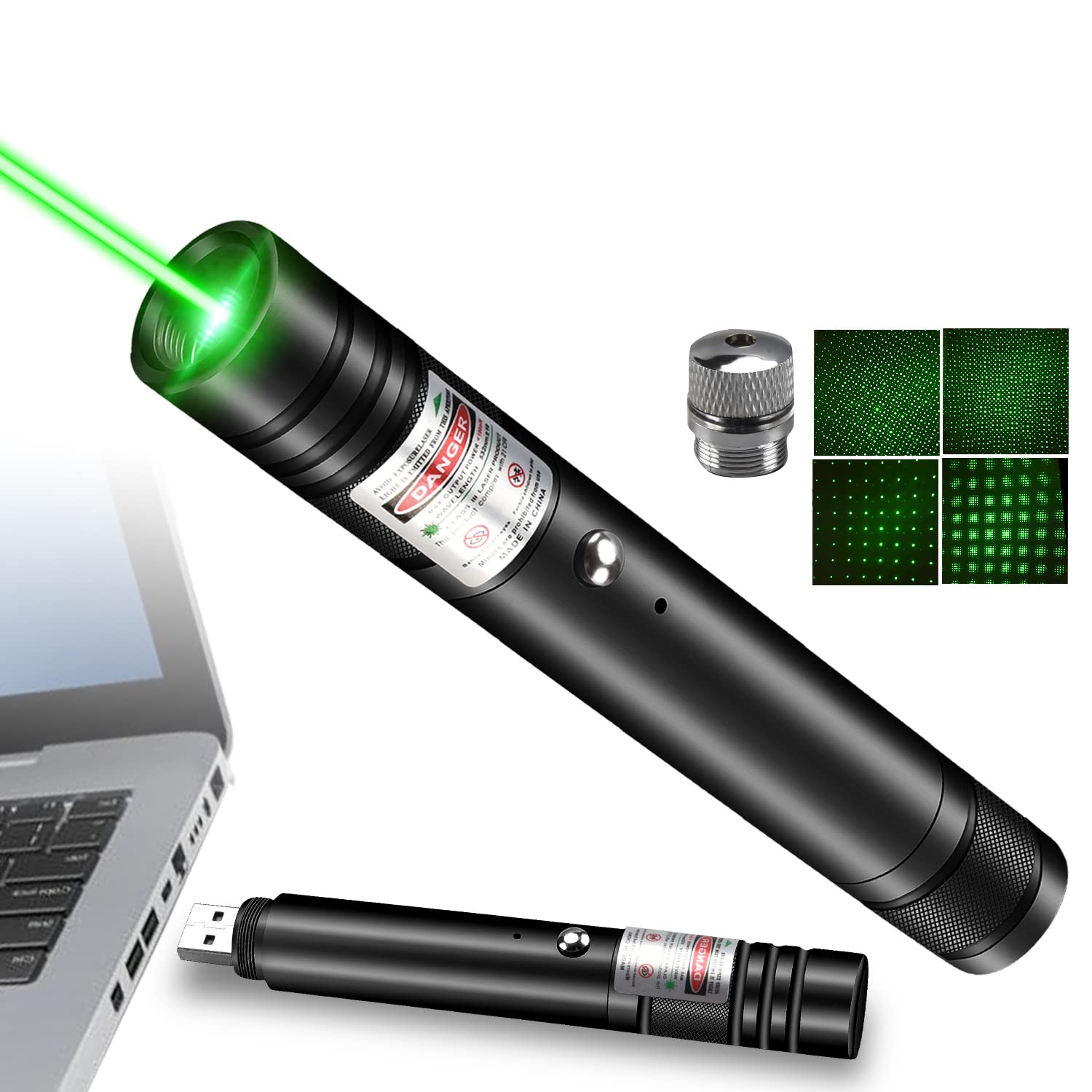 Edc Pen Light  Green Laser Pointer  Rechargeable Led Flashlight With Laser Pointer For Tv/Led/Lcd Screens Presentation Office  Outdoor Uses  Adventure  Professional Business Gifts