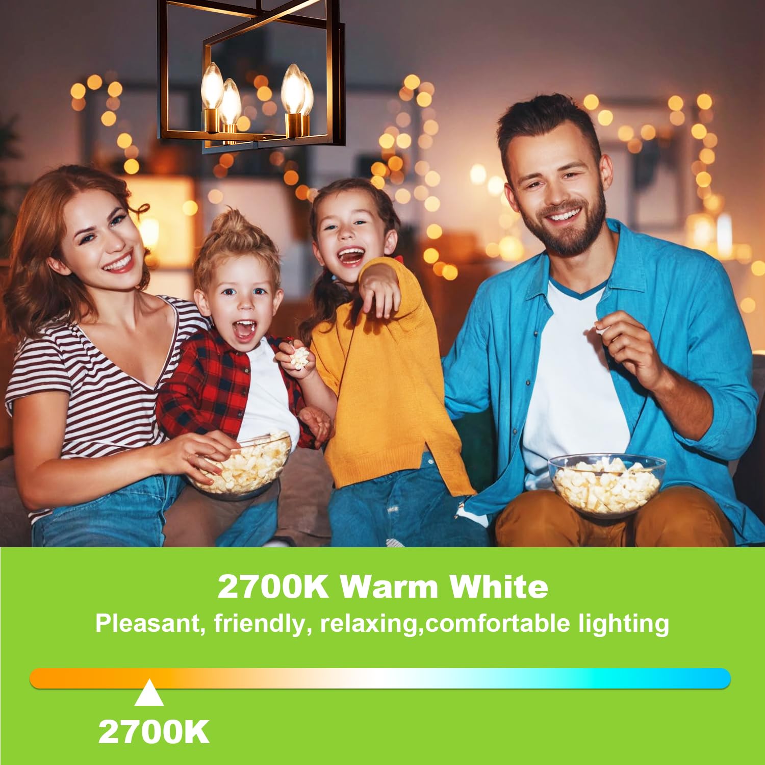 Brimax B11 E12 Led Candelabra Bulbs 60W Equivalent, 6W Dimmable Candle Light Bulbs, 2700K Warm White, Filament Clear Glass Led B