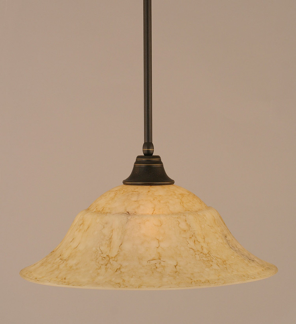 Toltec Lighting 1 Light Pendant In Dark Granite (26-Dg-53818)