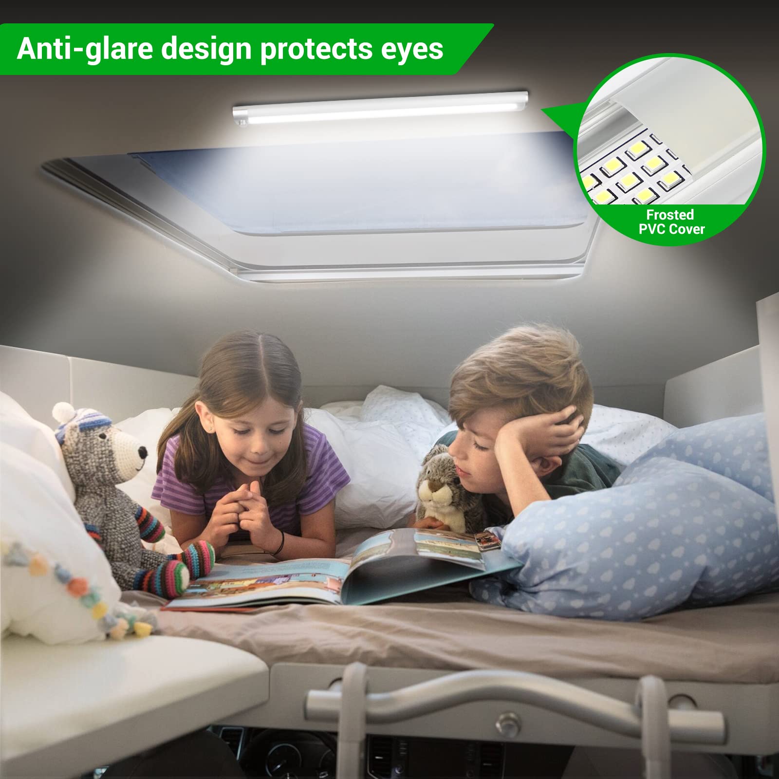 Ct Capetronix 12V Led Interior Light Bar, 168Leds 1700Lm 10W, Dc 12 Volt Led Strip Lights With On/Off Switch, For Enclosed Cargo