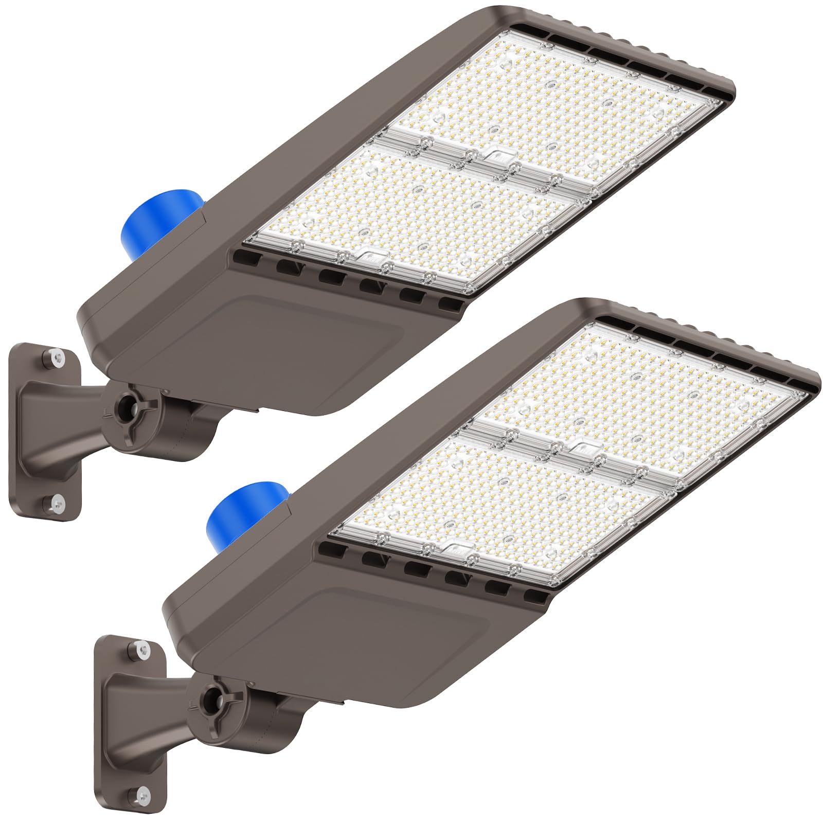 LED Parking Lot Light 300W, UL Listed 42,000LM 5000K Shoebox Light with Dusk to Dawn Photocell,Adjustable Arm Mount, IP66 Waterp