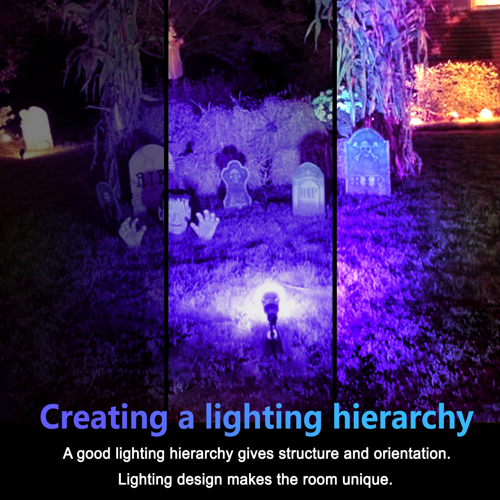 LOXYEE PAR38 Blue Flood Light Bulbs, 4 Pack, Dimmable, E26 Base, Outdoor Lighting, Halloween & Christmas, 20W Equivalent to 200W