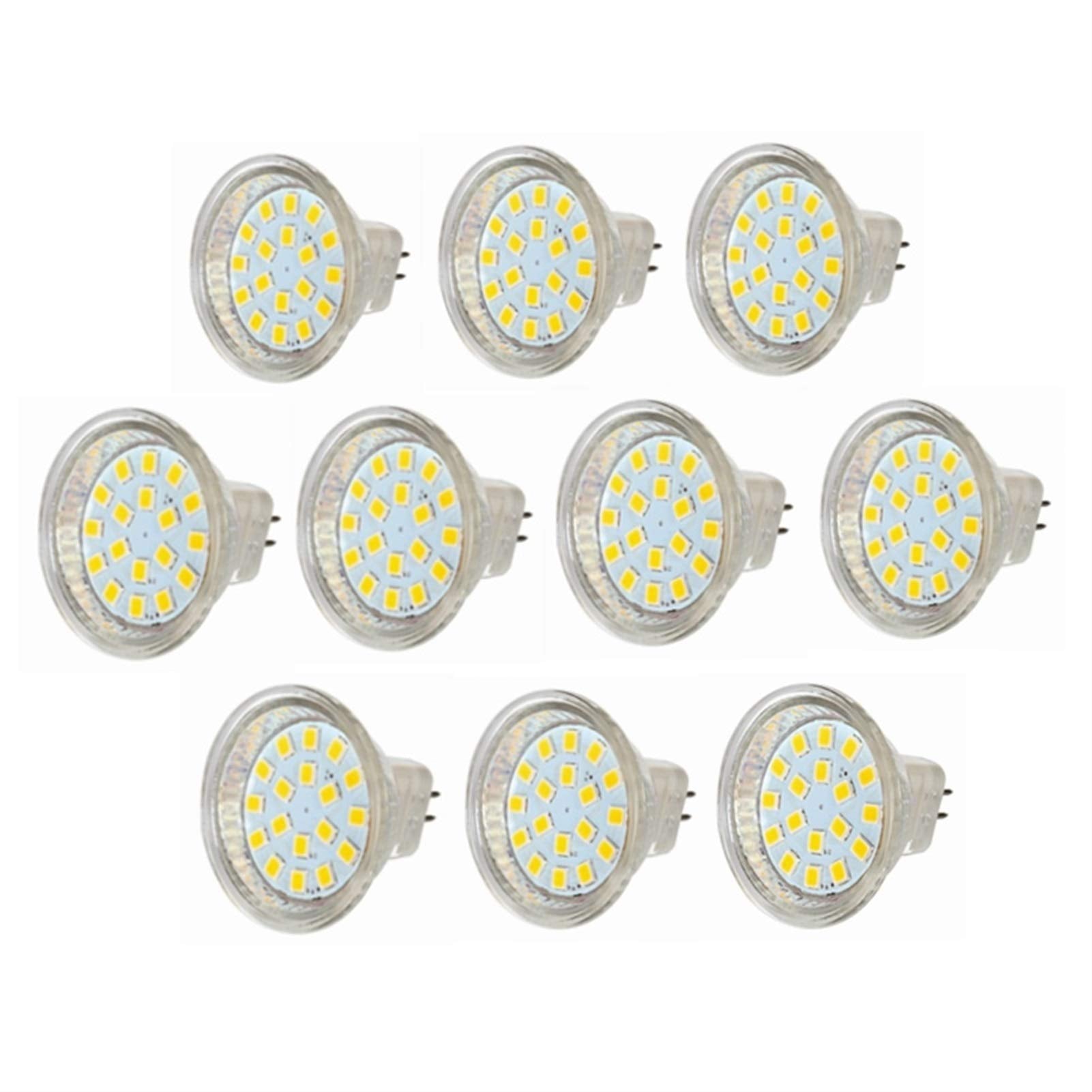 Welsun AC/DC 12V 3W MR11 LED Bulb - GU4 LED Spotlight - 40W Equivalent GU4 Base - for Home, Recessed, Accent, Track Lighting 10-