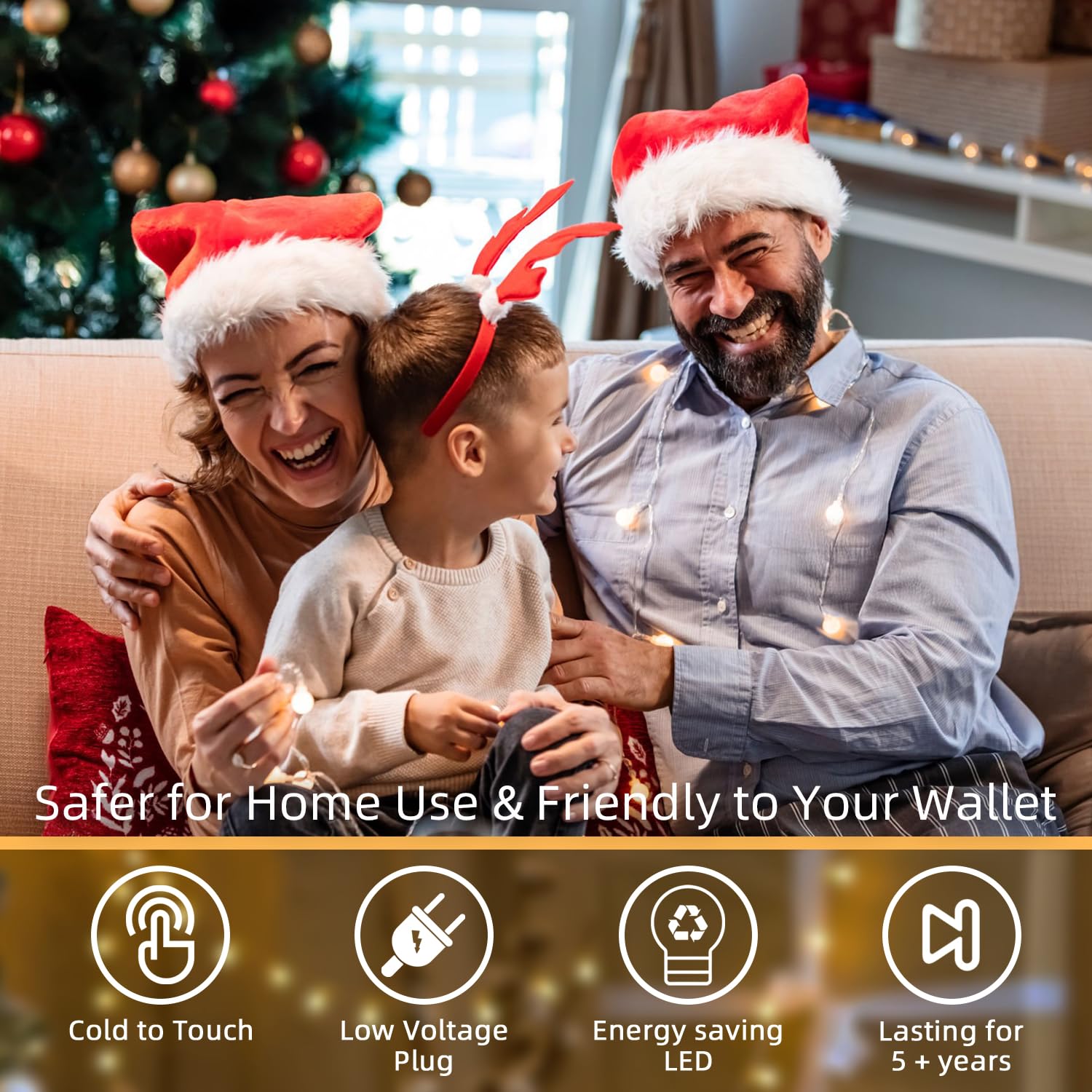 Wuxyiyang 120 Led String Lights 40Ft, 8 Lighting Modes Plug In Fairy String Lights For Bedroom Classroom Patio Garden Wedding Party Christmas Tree Outdoor Indoor Decorations Warm White