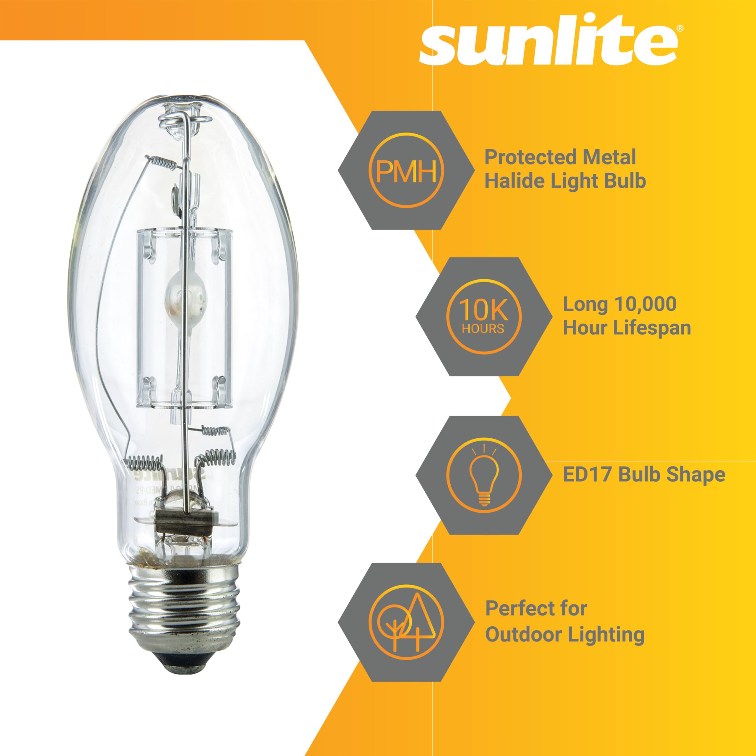 Sunlite Metal Halide Lamp 50W Clear Glass 03638-SU 1 Count