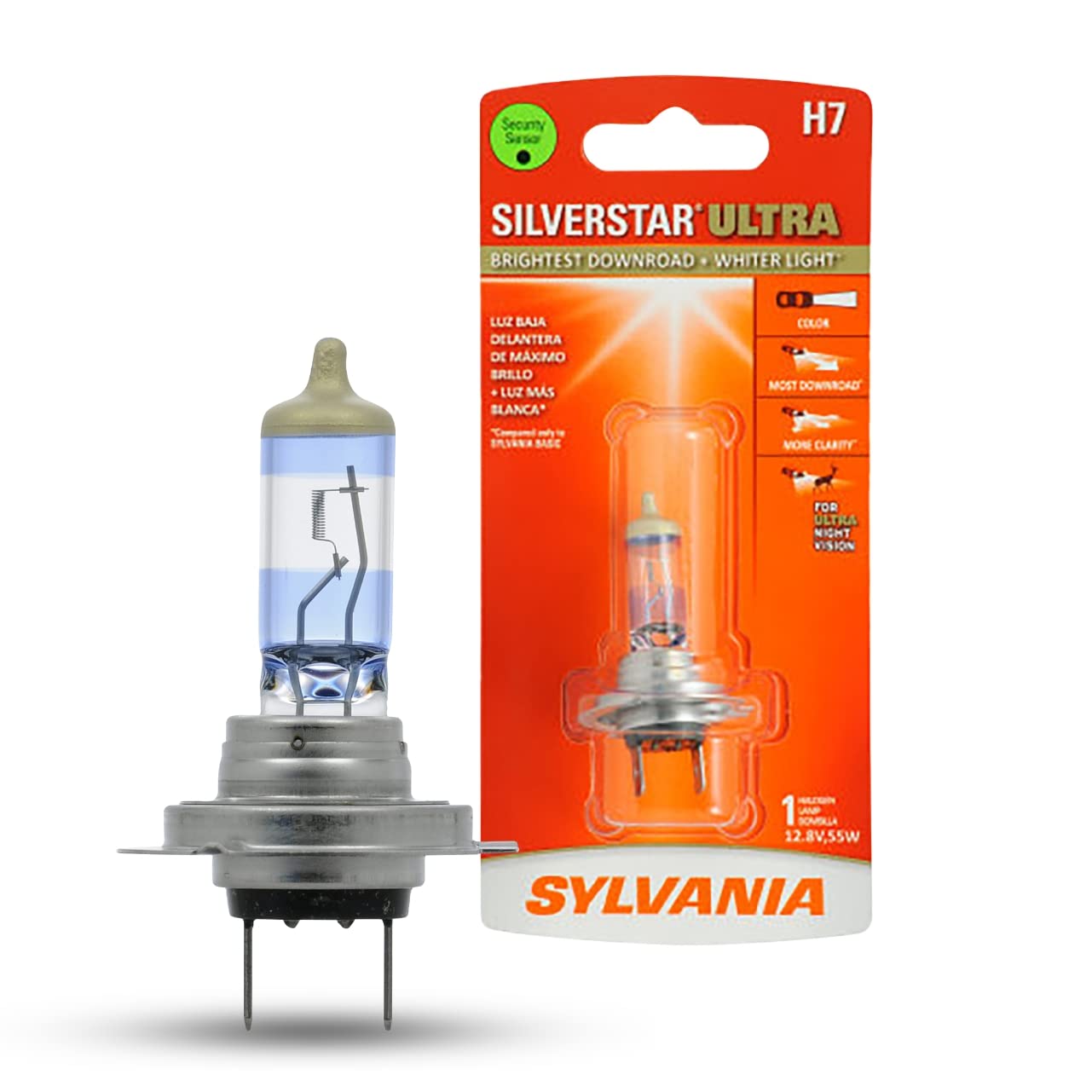 Sylvania - H7 Silverstar Ultra - High Performance Halogen Headlight Bulb, High Beam, Low Beam And Fog Replacement Bulb, Brightes