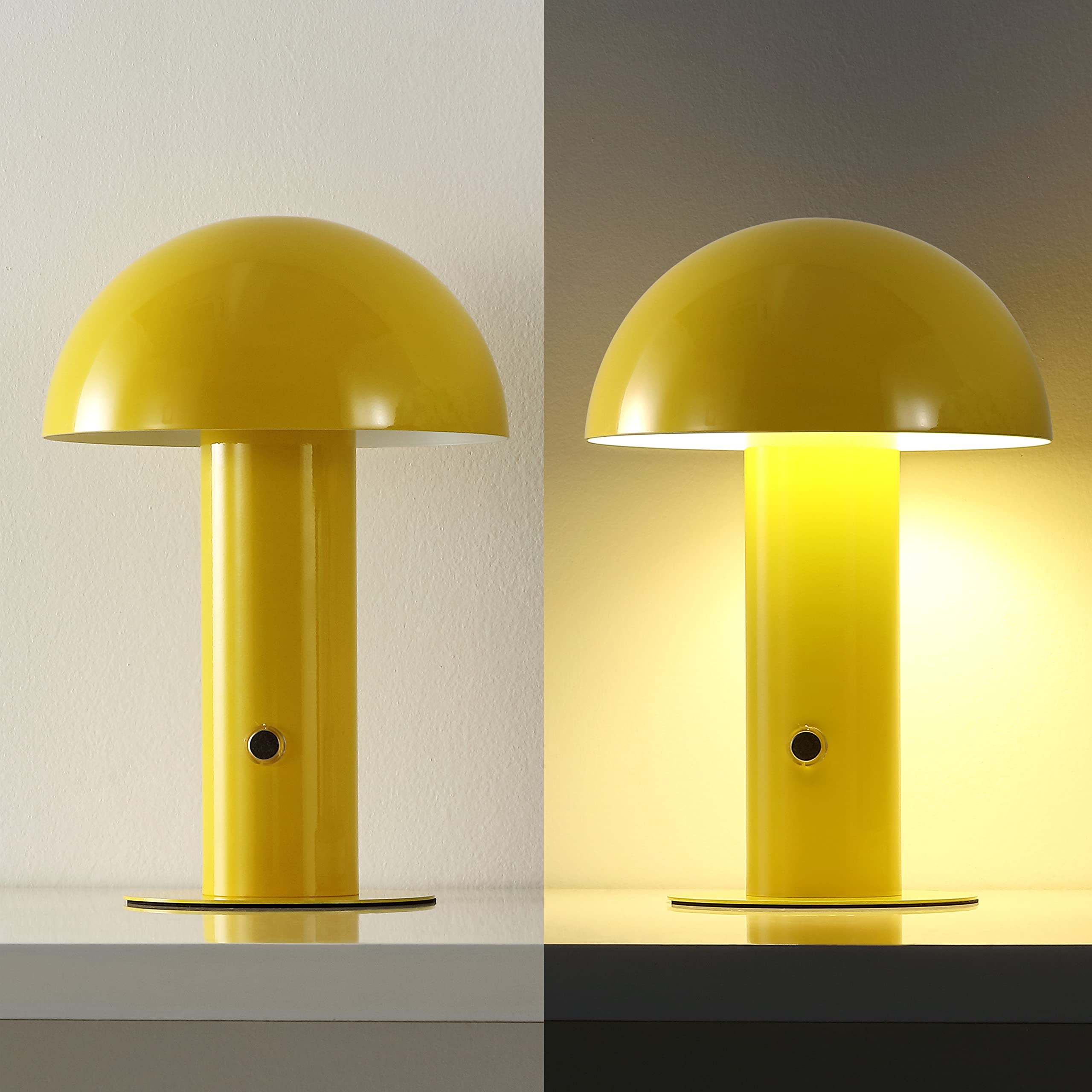 Jonathan Y Jyl7115C Boletus 10.75'' Contemporary Bohemian Rechargeable/Cordless Portable Iron Integrated Led Mushroom Table Lamp
