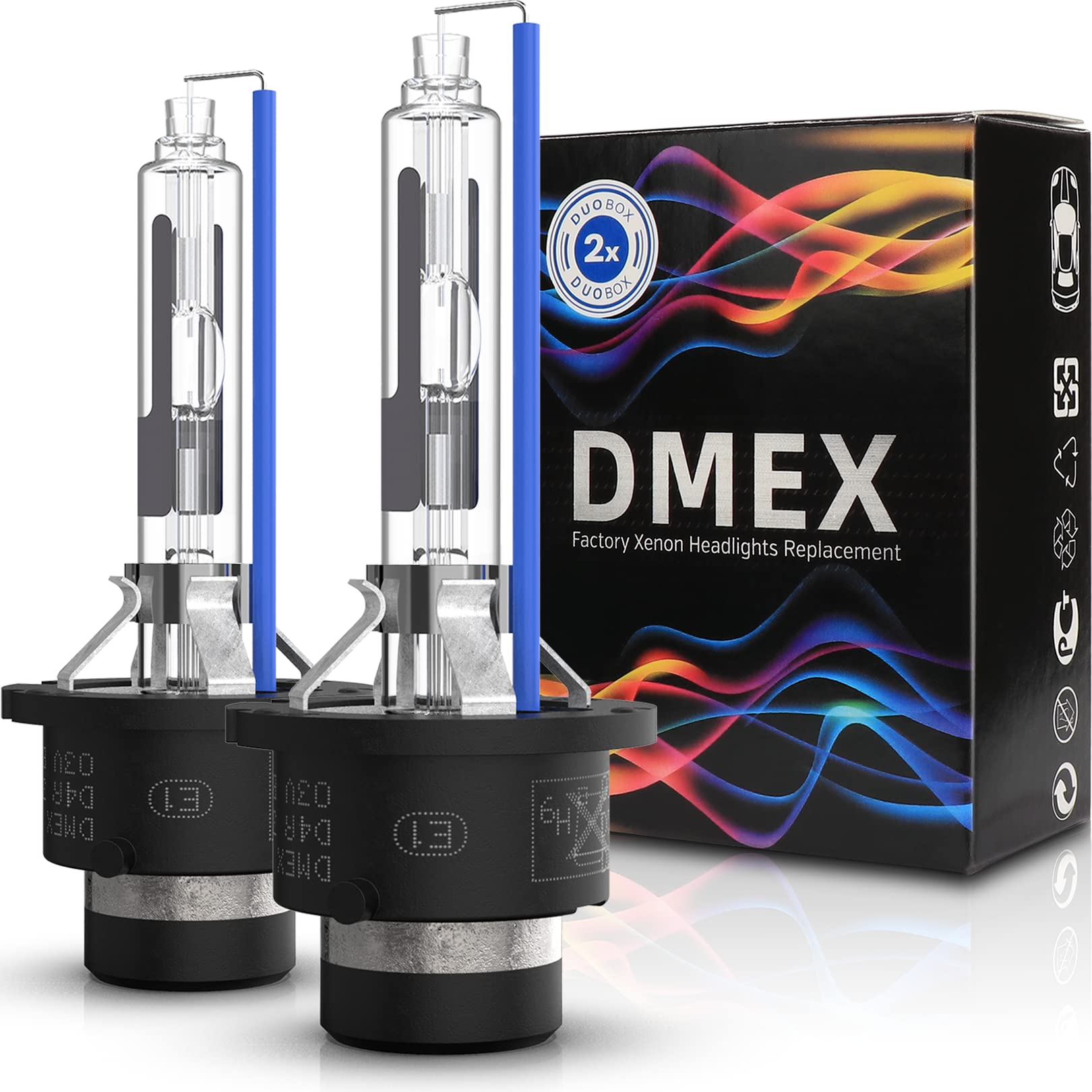 DMEX D4R Xenon Headlight HID Bulbs Replacement 6000K Cool White 35W Model DMEX-D4R-6000K