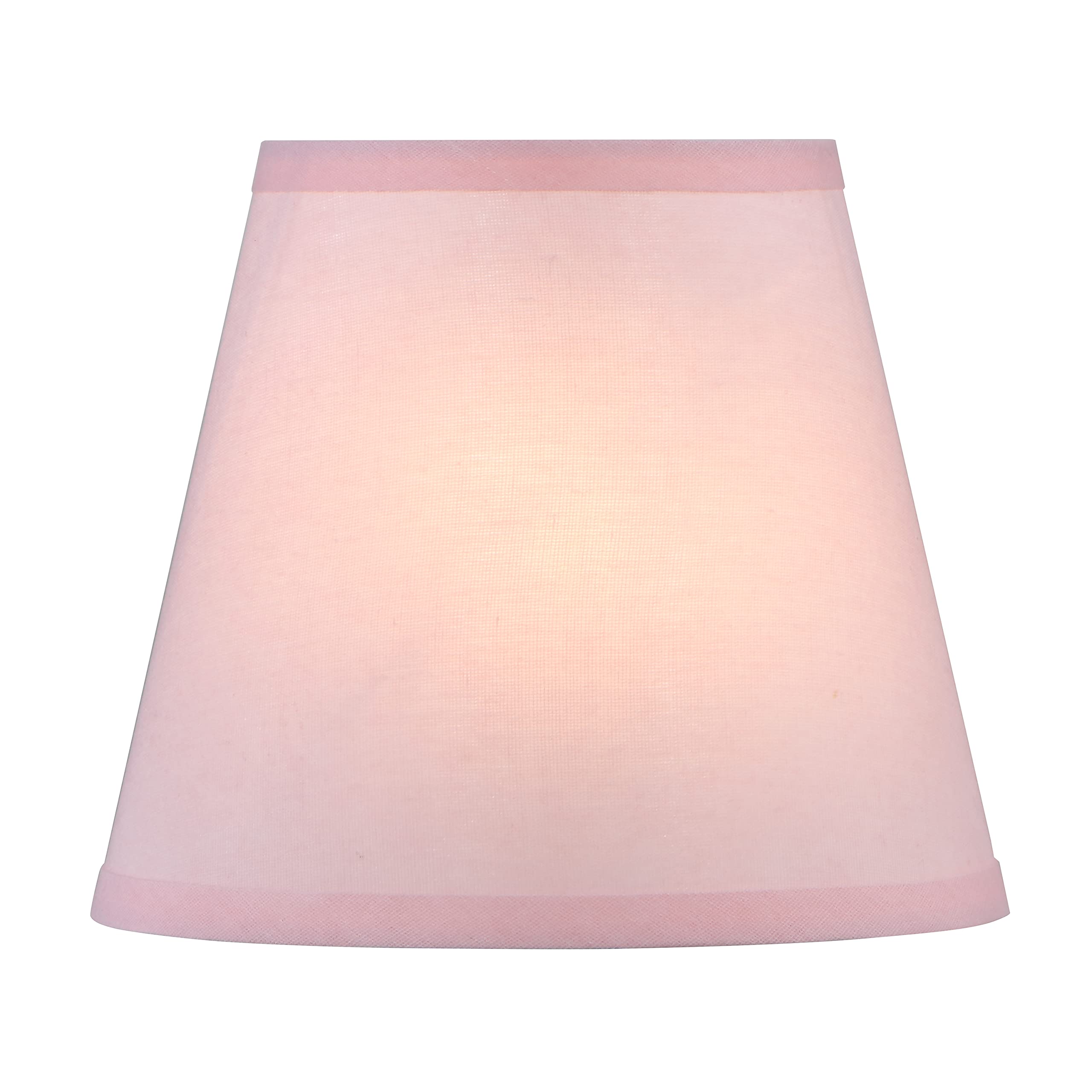 Aspen Creative 56005, Empire Uno Lamp Shade, Baby Pink, 5&quot; Top X 8&quot; Bottom X 7&quot; Slant Height, Slip Uno 33Mm