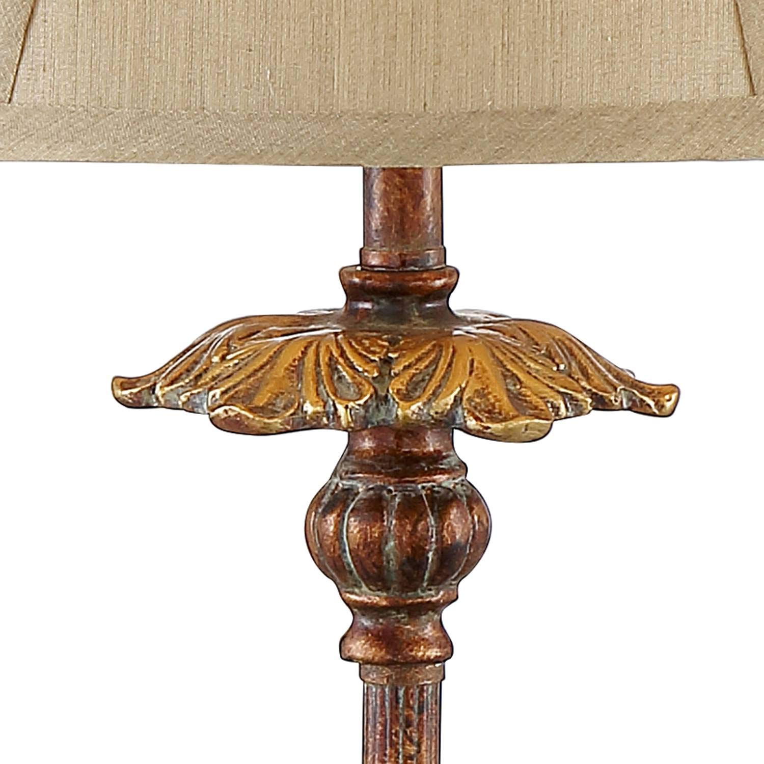 Regency Hill Juliette 36 1/2 Tall Skinny Large Buffet Traditional End Table Lamps Set Of 2 Brown Light Bronze Finish Fabric Shad