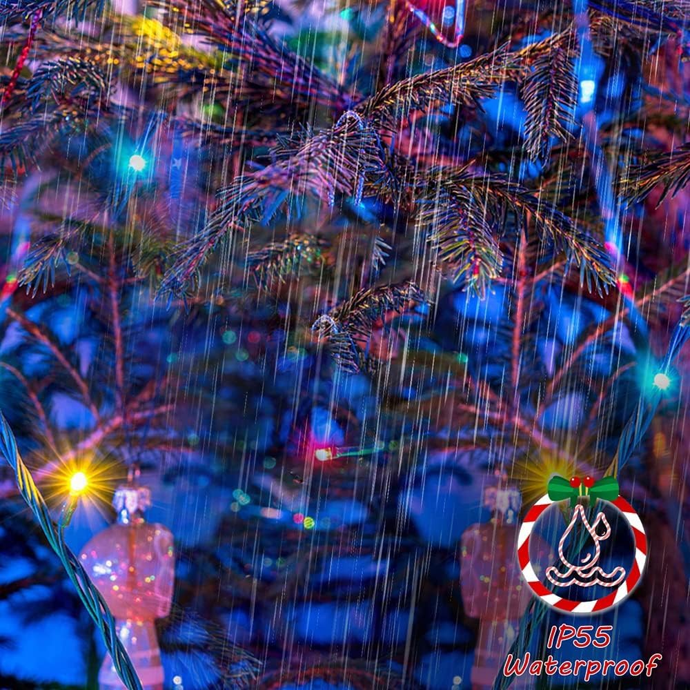 realization Christmas Lights Outdoor, 66FT 200 LED, Multicolor, Waterproof, UL Certified, Model YLS1000WD01