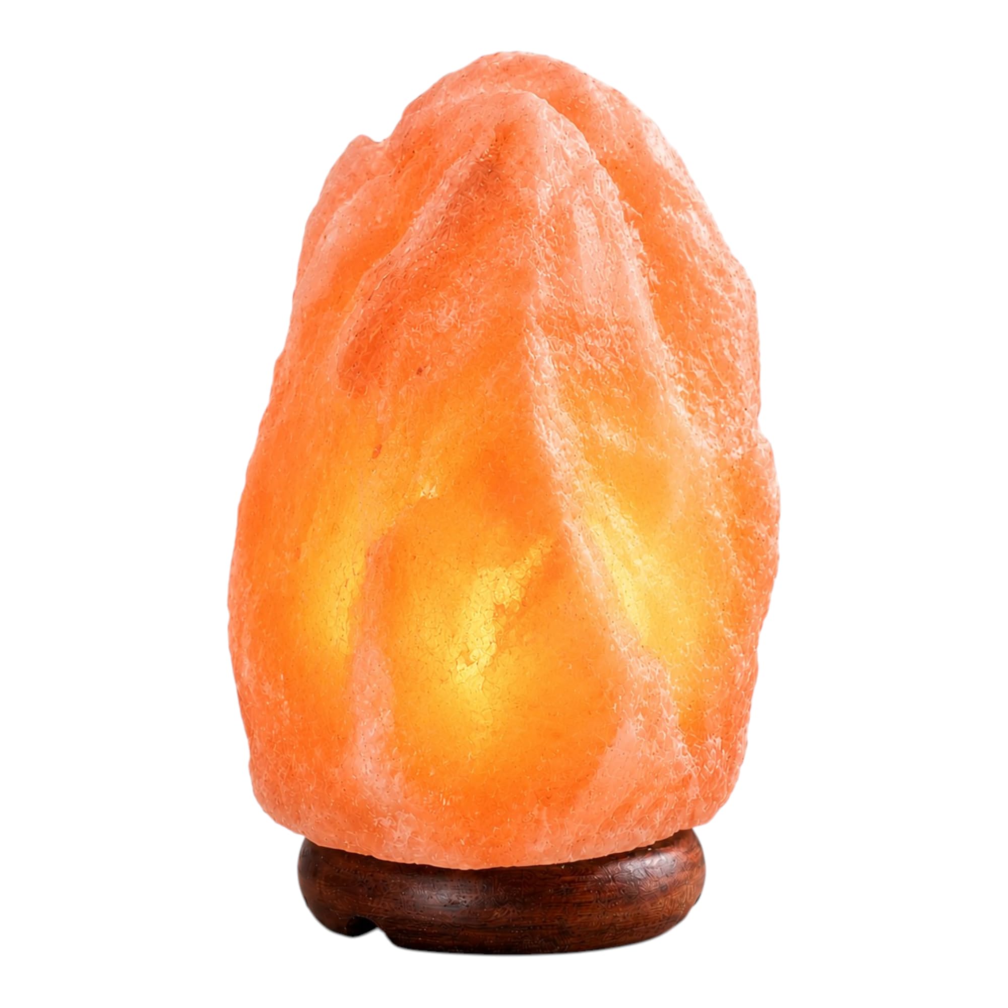 SAF Naturals Himalayan Salt Lamp 6 to 8 inch, 2-3 kg - Authentic Hand Carved Crystal Rock with Wooden Base and dimmer - Soothing