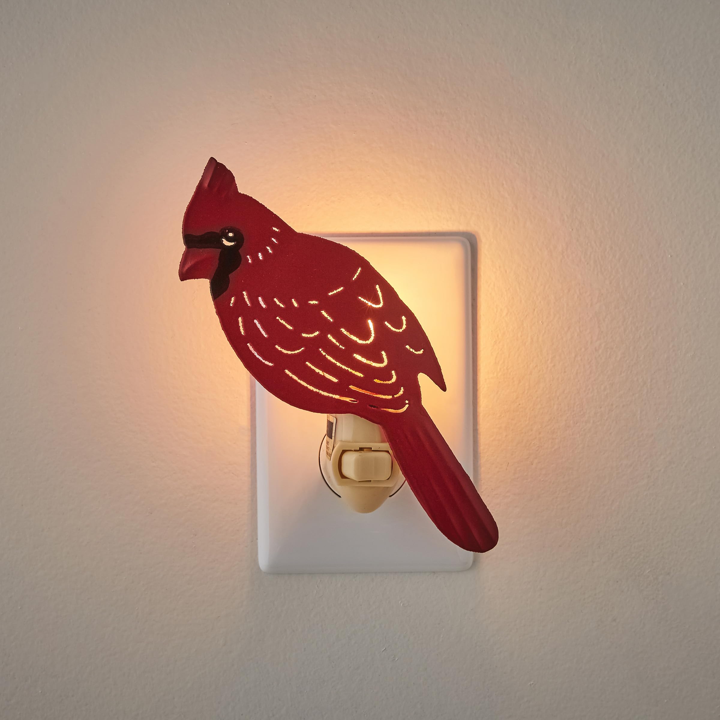 Park Designs Cardinal Night Light, 6.5in H x 3in W x 0.25in D, Resin, Model 25-064