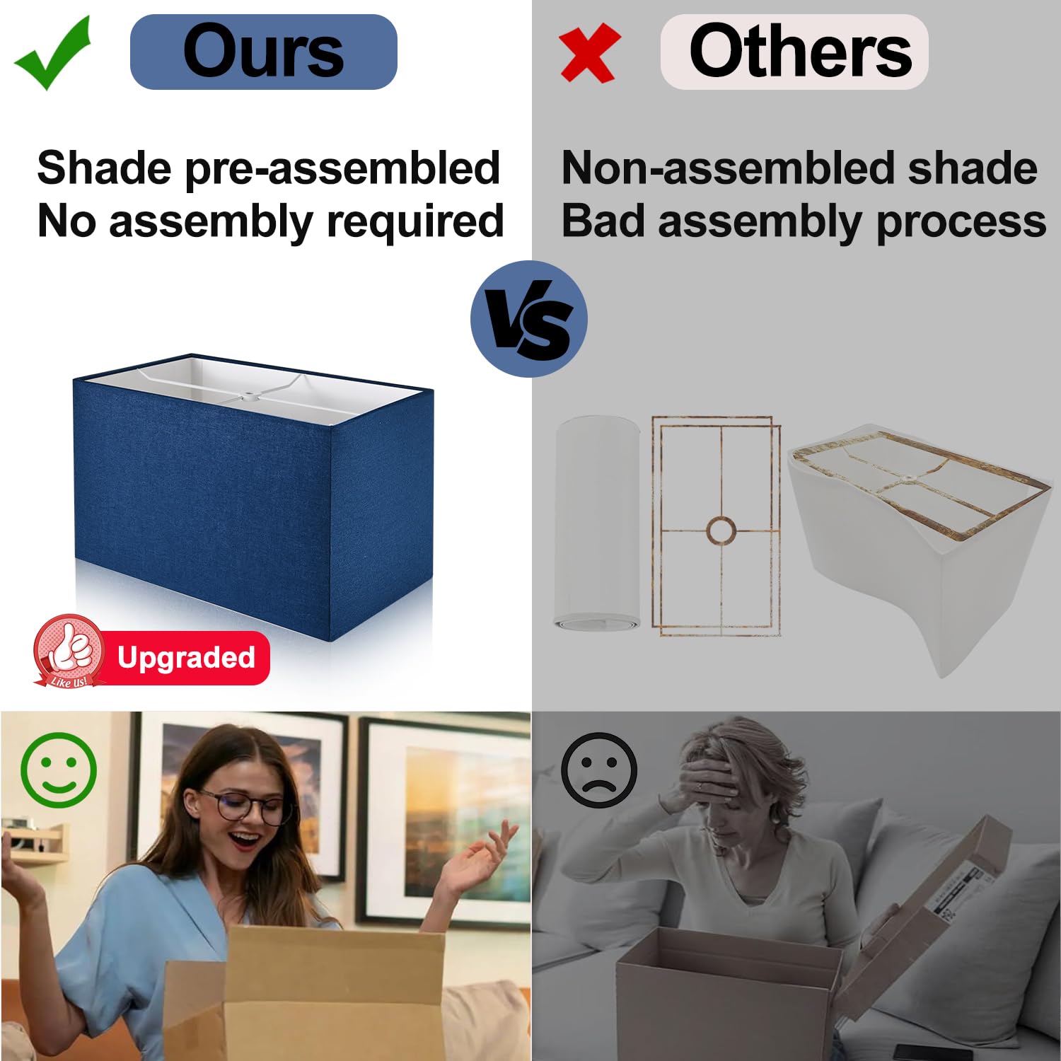 Lynnoland 21'' Set Of 2 Table Lamp With Usb A+C & Ac Outlets, Touch Control 3-Way Dimmable Nightstand Lamps For Bedroom Living R