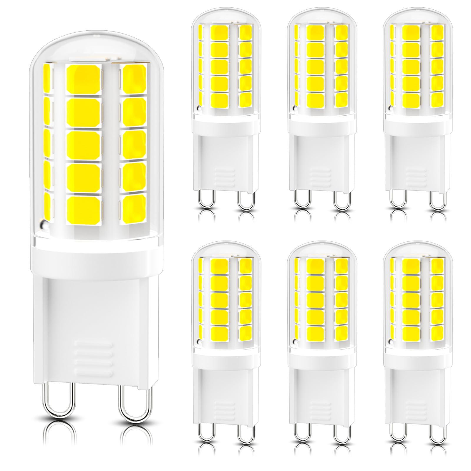 DiCUNO G9 LED Bulb 4W 40W Equivalent Pack of 6 Daylight White 6000K Non-Dimmable Bi-pin Base Model US-G9-32-CMC
