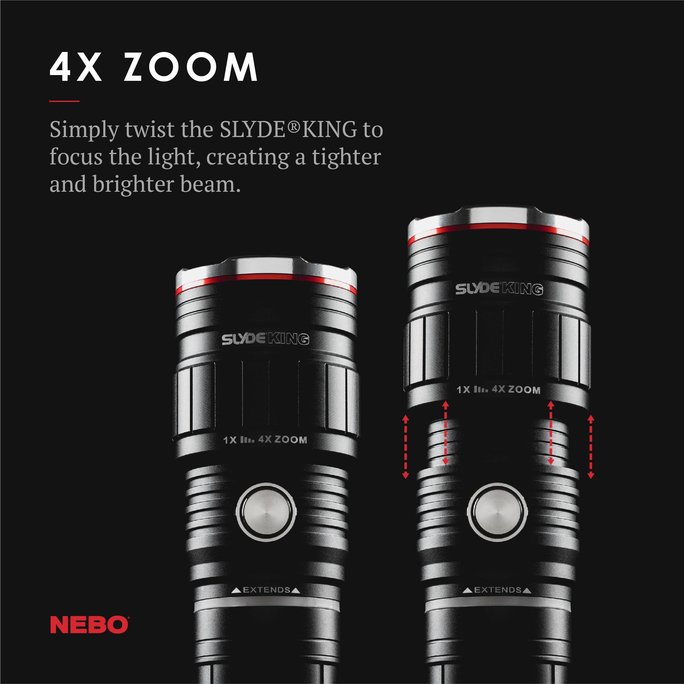 Nebo Slyde King Flashlight, Rechargeable Led Flashlight And Work Light, Bright, Durable, Everday Carry & Camping Flashlight With