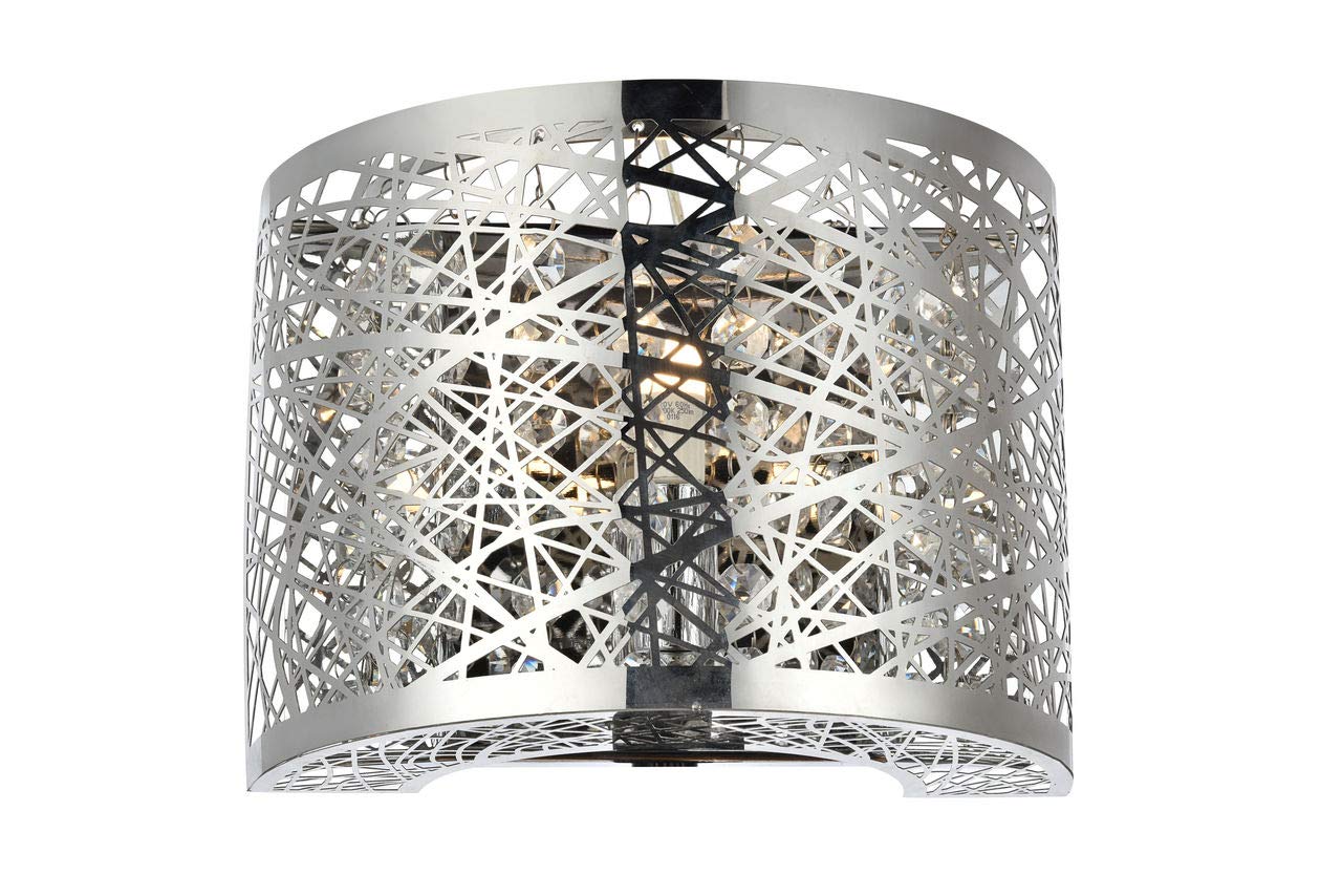 Elegant Lighting Ld5023W8 Owen Single Light 5-7/8" Tall Wall Sconce - Ada Compli, Chrome