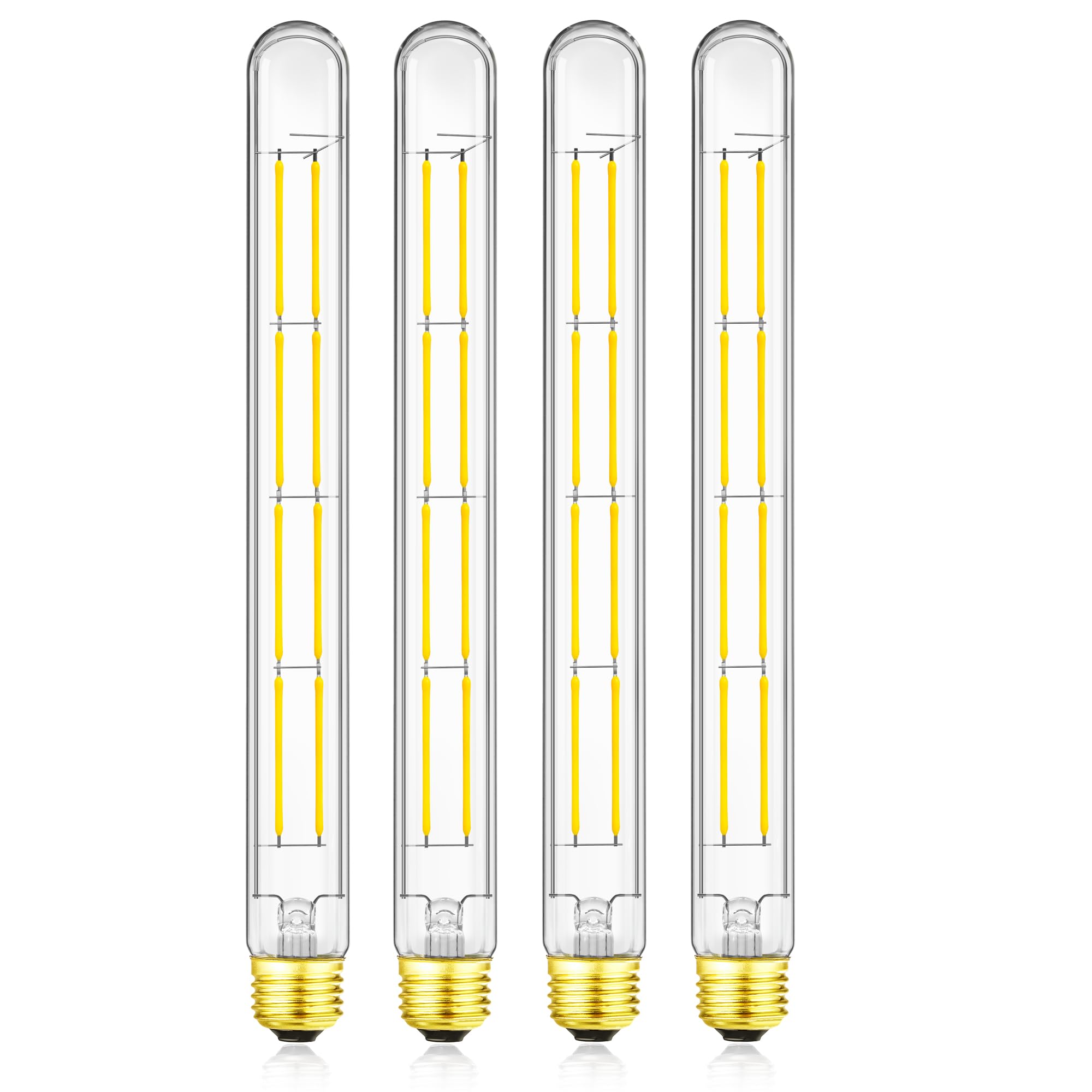 Xininsun T300 Led Bulb, 11.8 Inch Long Tubular Led Light Bulbs, 100Watt Equivalent, 1000Lm, Dimmable, Clear Glass, E26 10W T10 L