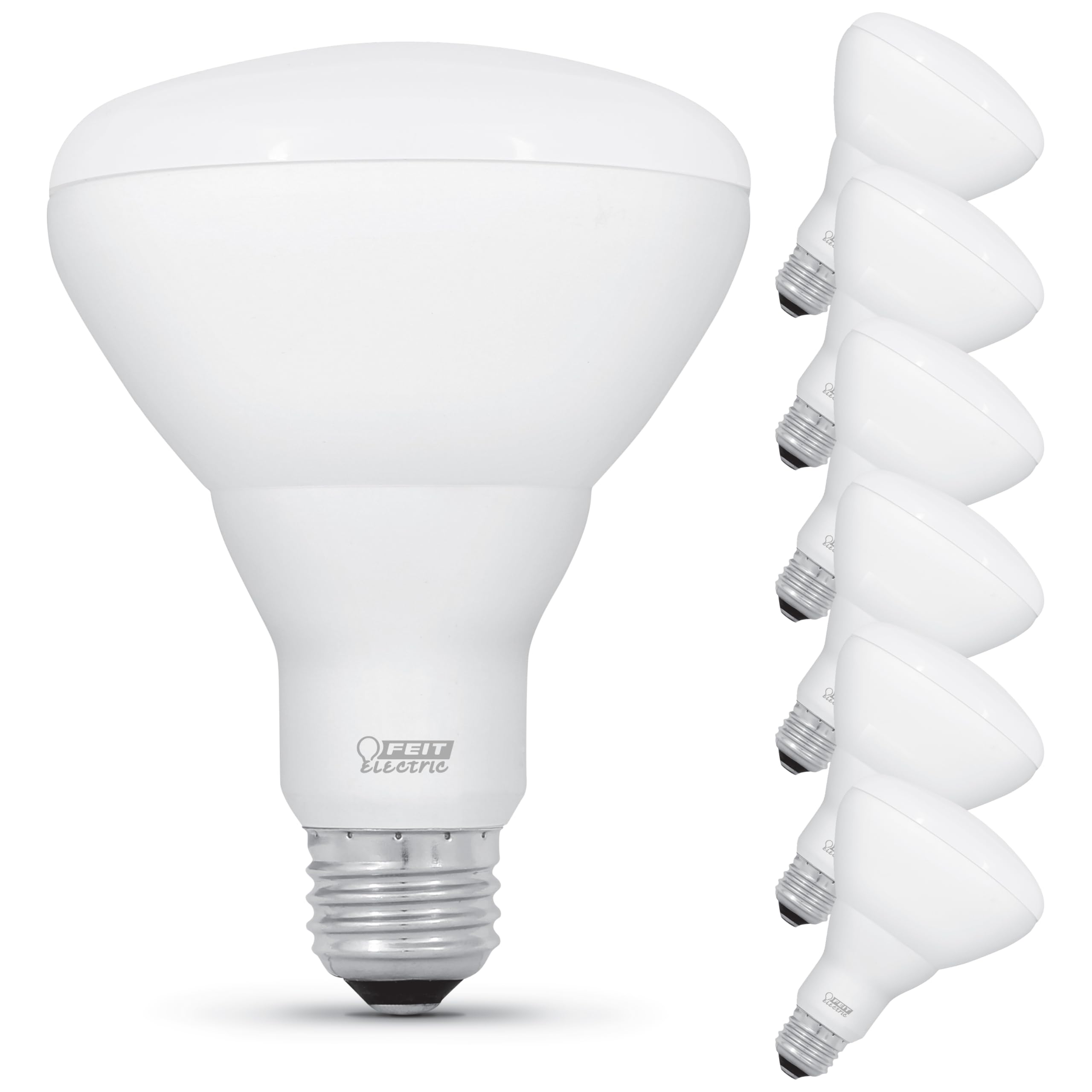 Feit Electric BR30 LED Light Bulb, 65W Equivalent, Dimmable, 650 Lumens, E26, 2700K Soft White, 6 Pack, Model BR30