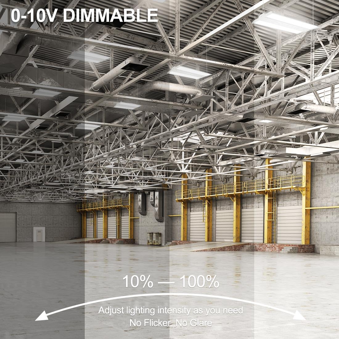 Xbuyee (2 Pack) Led High Bay Shop Light 220W 30800 Lumens 5000K 100-277V Dimmable, Commercial Linear Bay Lights For Warehouse Wo