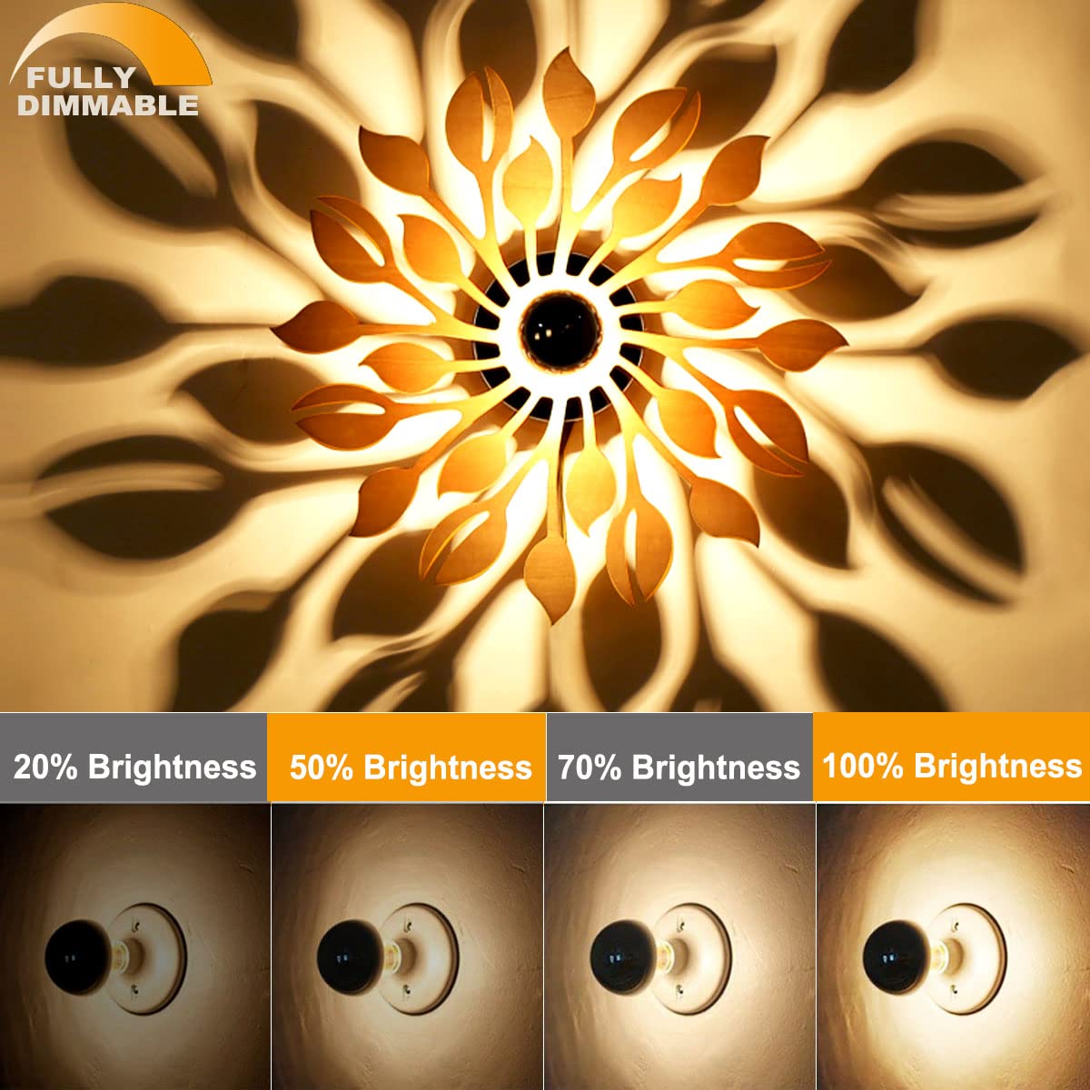Half Chrome Light Bulb 6W (60 Watt Equivalent), Dimmable A19 A Shape 2700K Warm White Decorative Led Edison Bulb, Silver Tipped